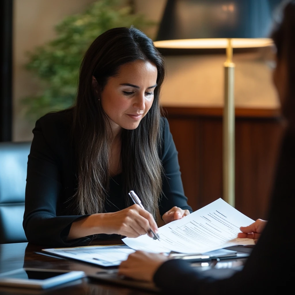 Lawyer reviewing an influencer contract