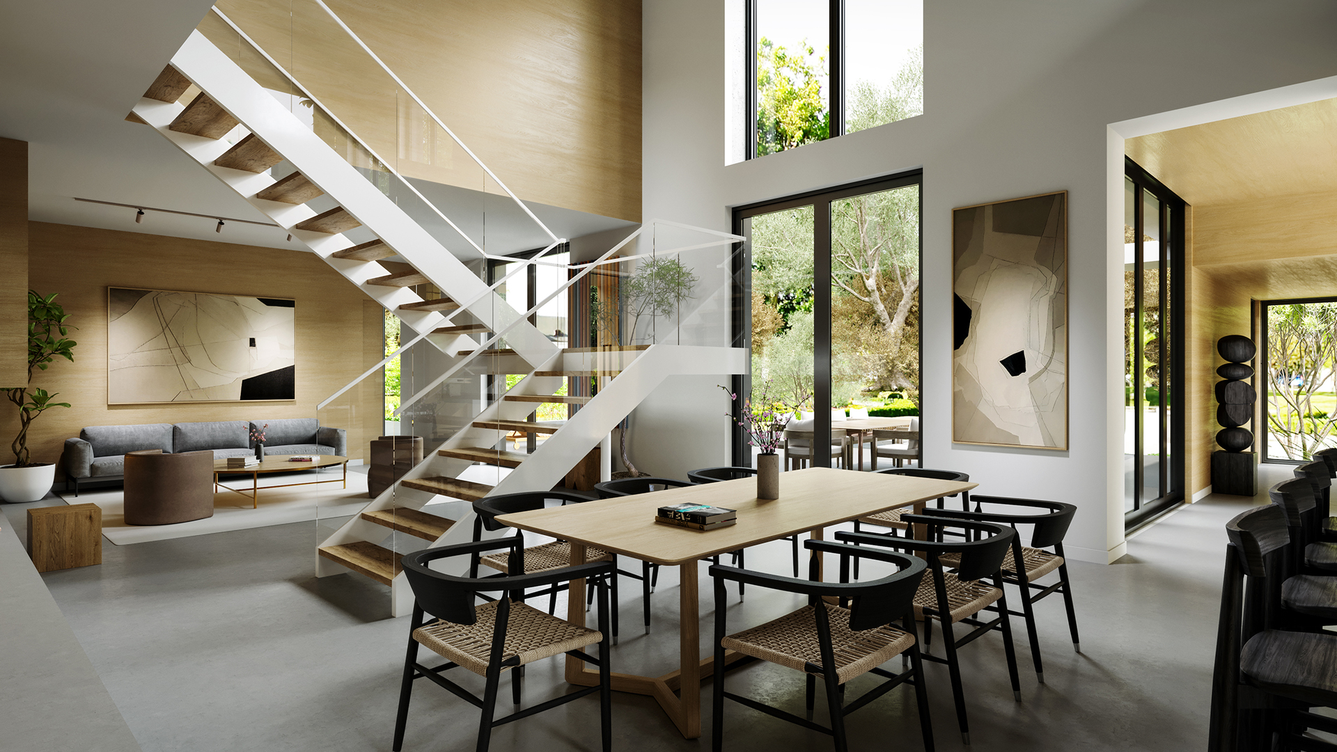 Modern      ground-up residence in Kenwood, Sonoma County designed by Larson Shores      Architects
