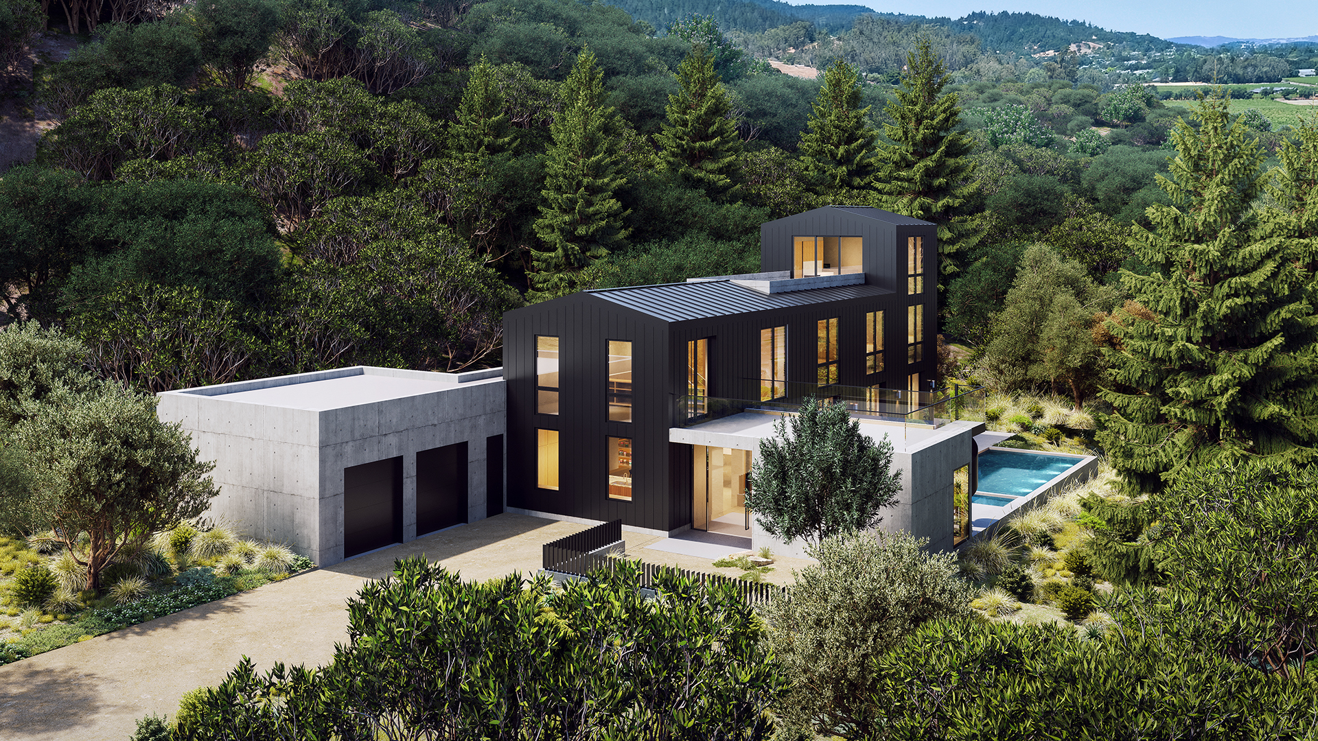 Sonoma      Valley modern architecture — Kenwood residence by Larson Shores Architects
