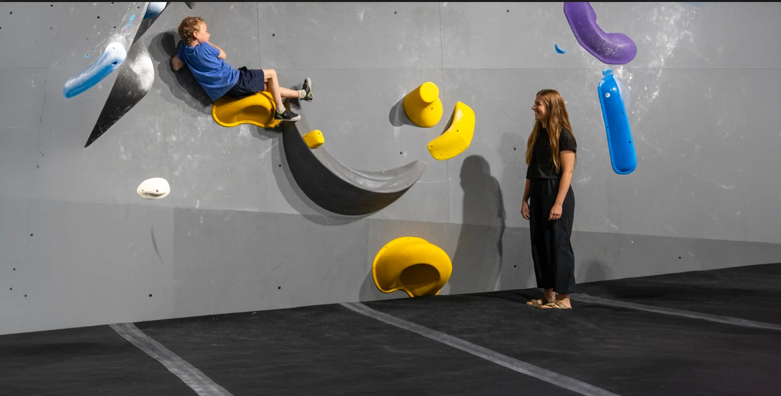 Kids at Shift Climbing summer camp in Holland, Michigan