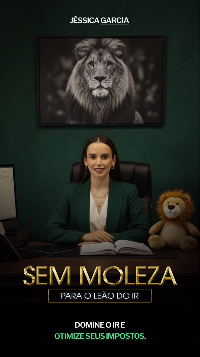 Woman in green blazer at desk with open book, lion photo behind, and plush lion on desk.