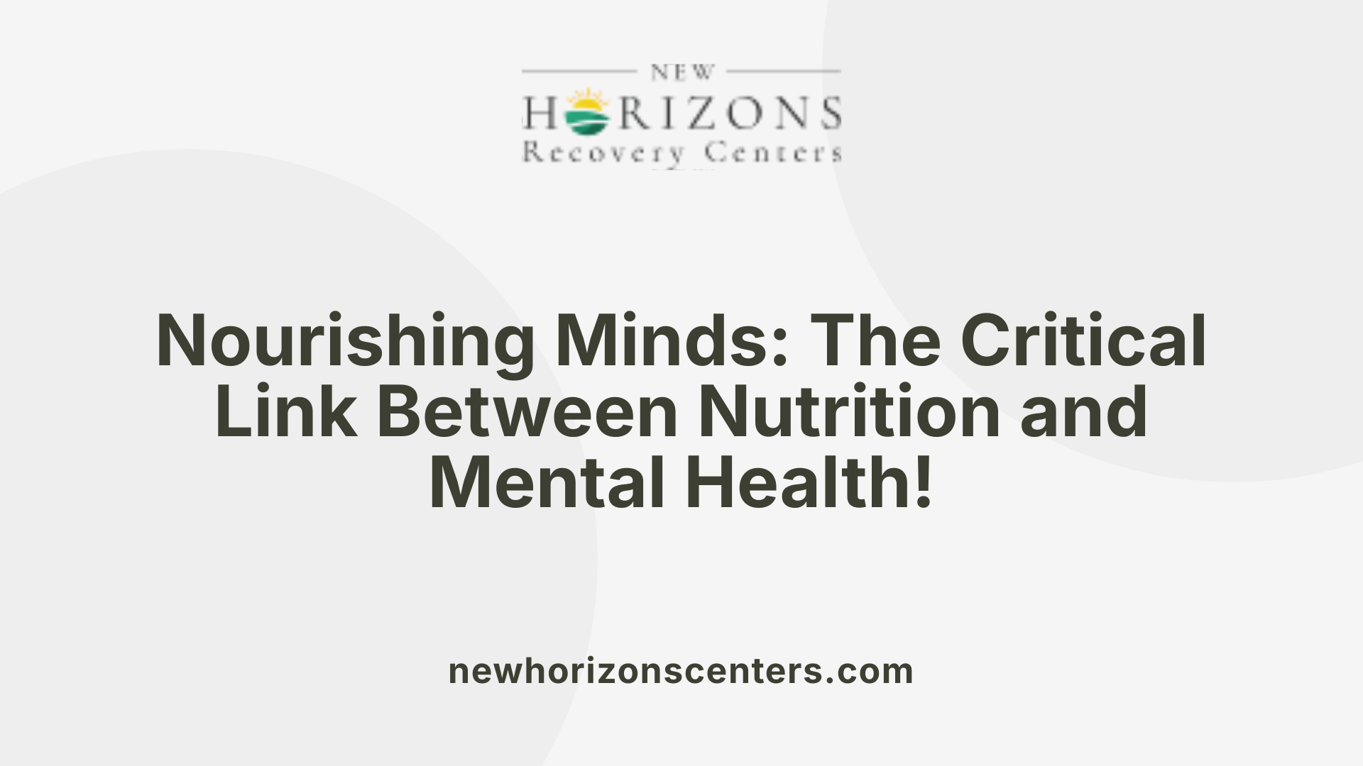 Nourishing Minds: The Critical Link Between Nutrition and Mental Health!