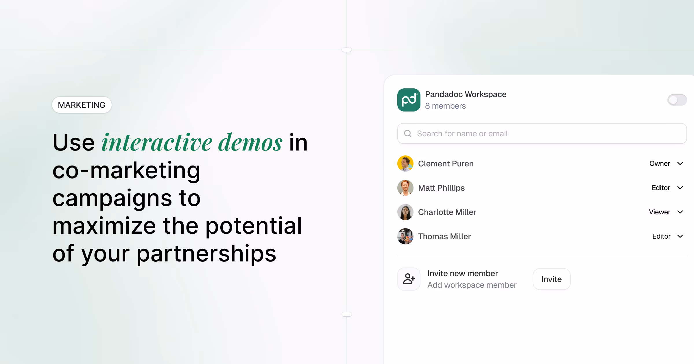 Use interactive demos in co-marketing campaigns to maximize the potential of your partnerships.