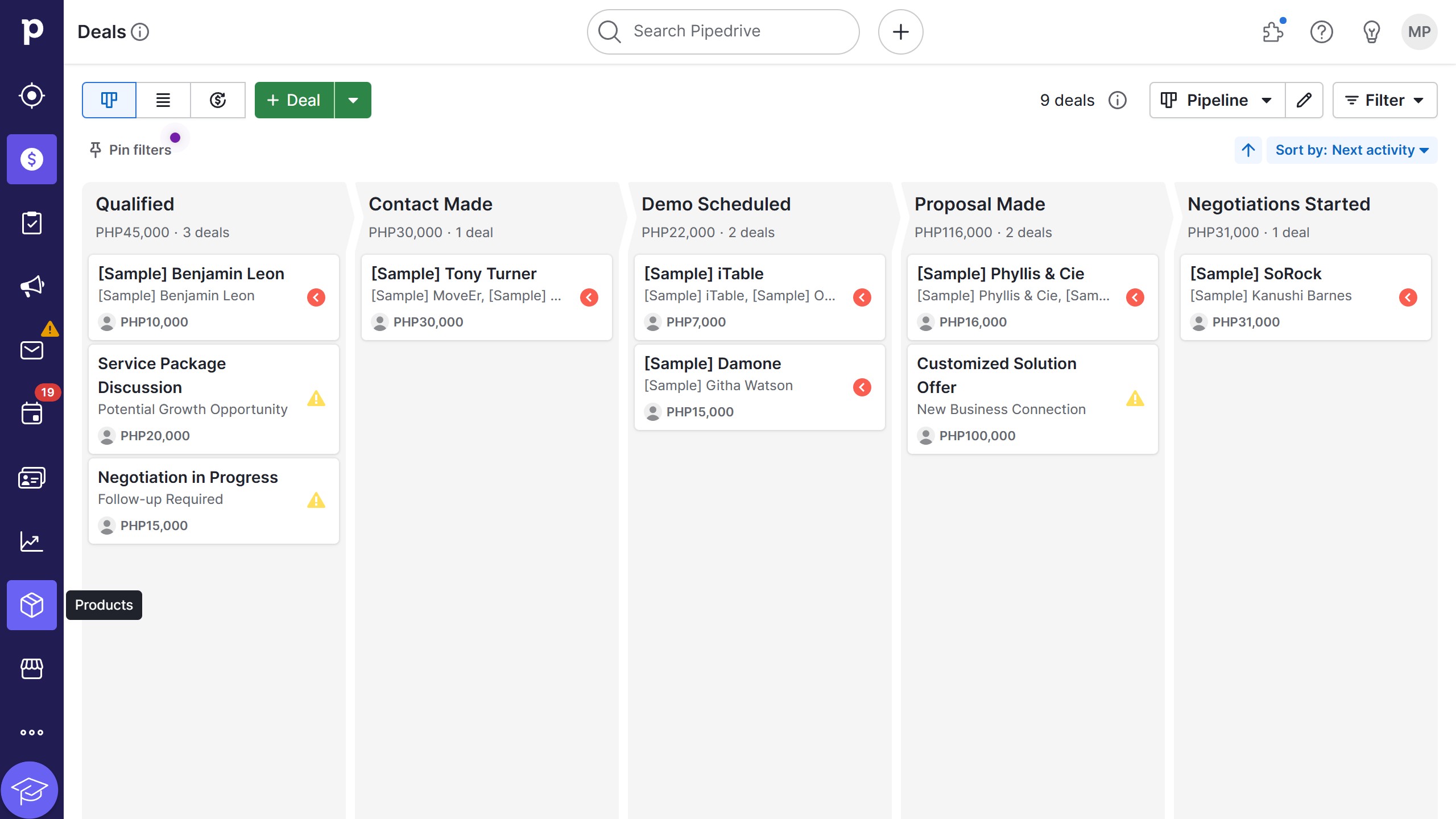 How to add a product in Pipedrive