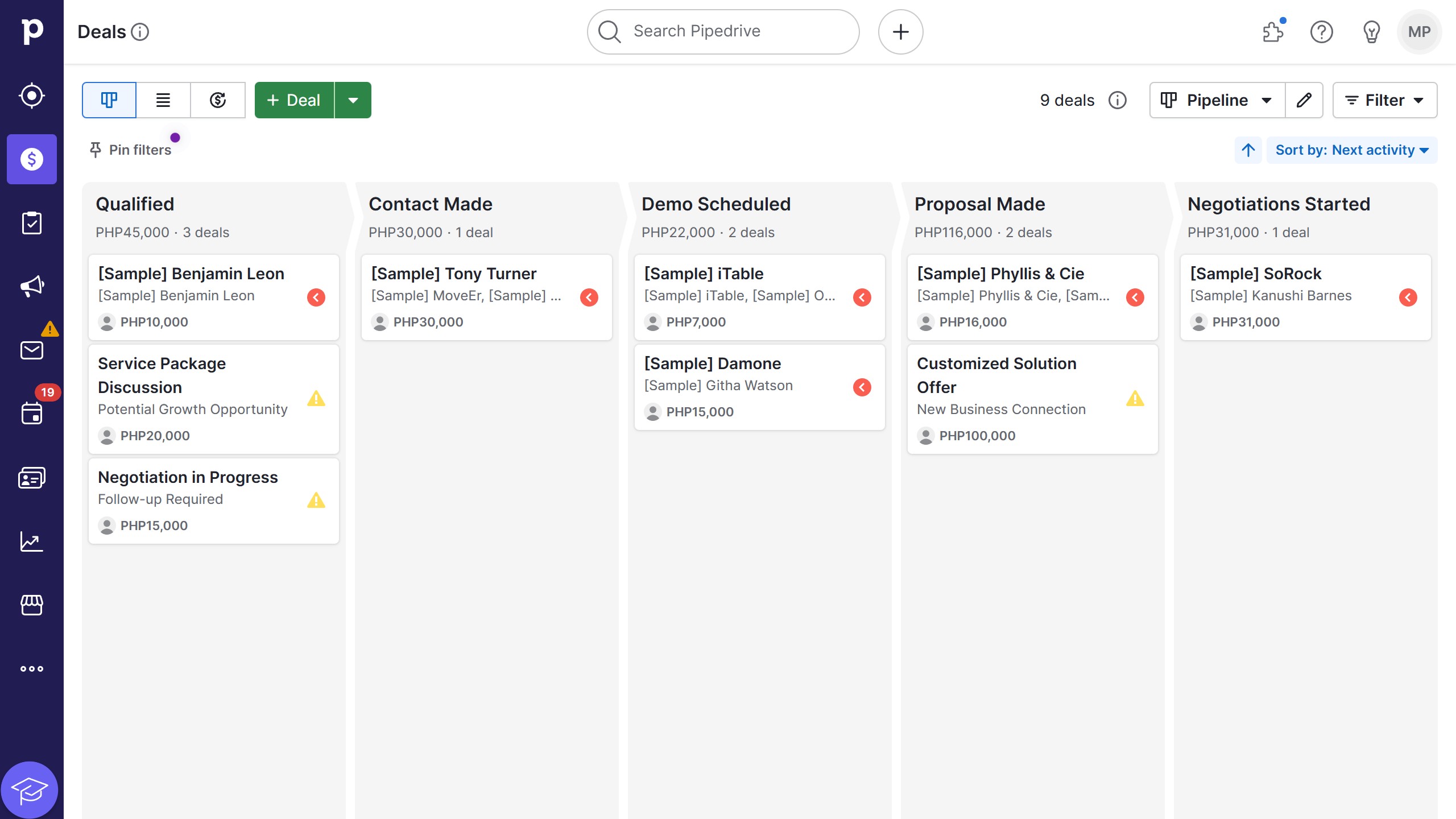 How to enable the products feature in Pipedrive