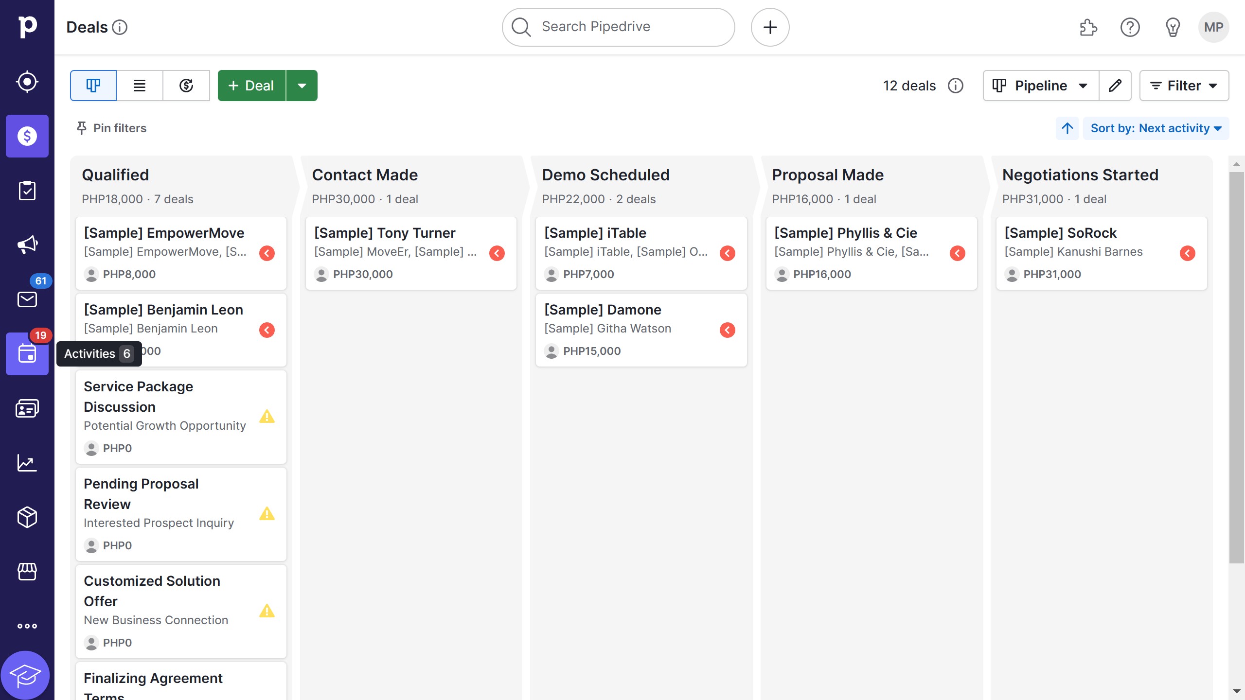 How to delete availability in Pipedrive