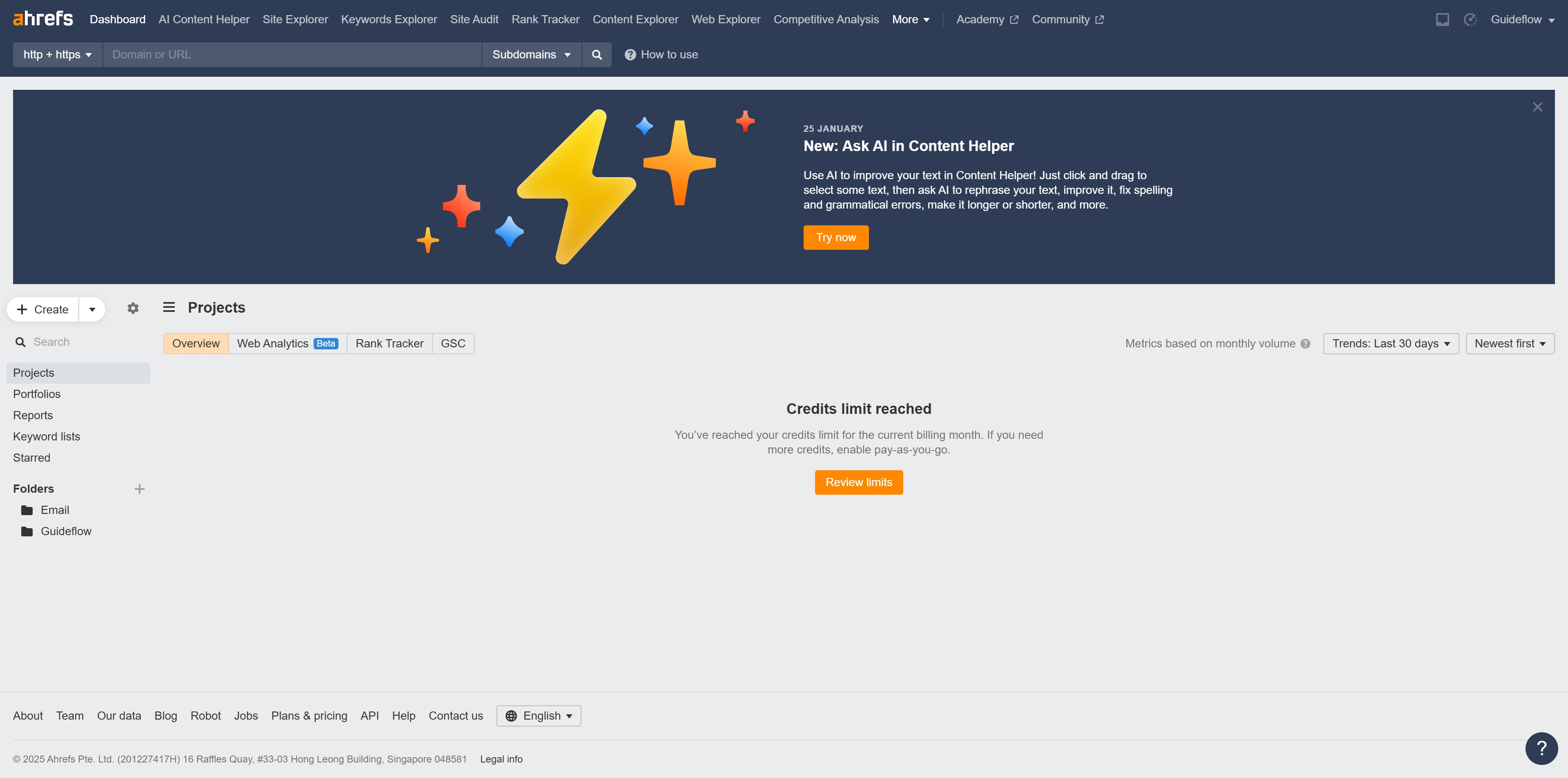 How to turn off email reports on Ahrefs?