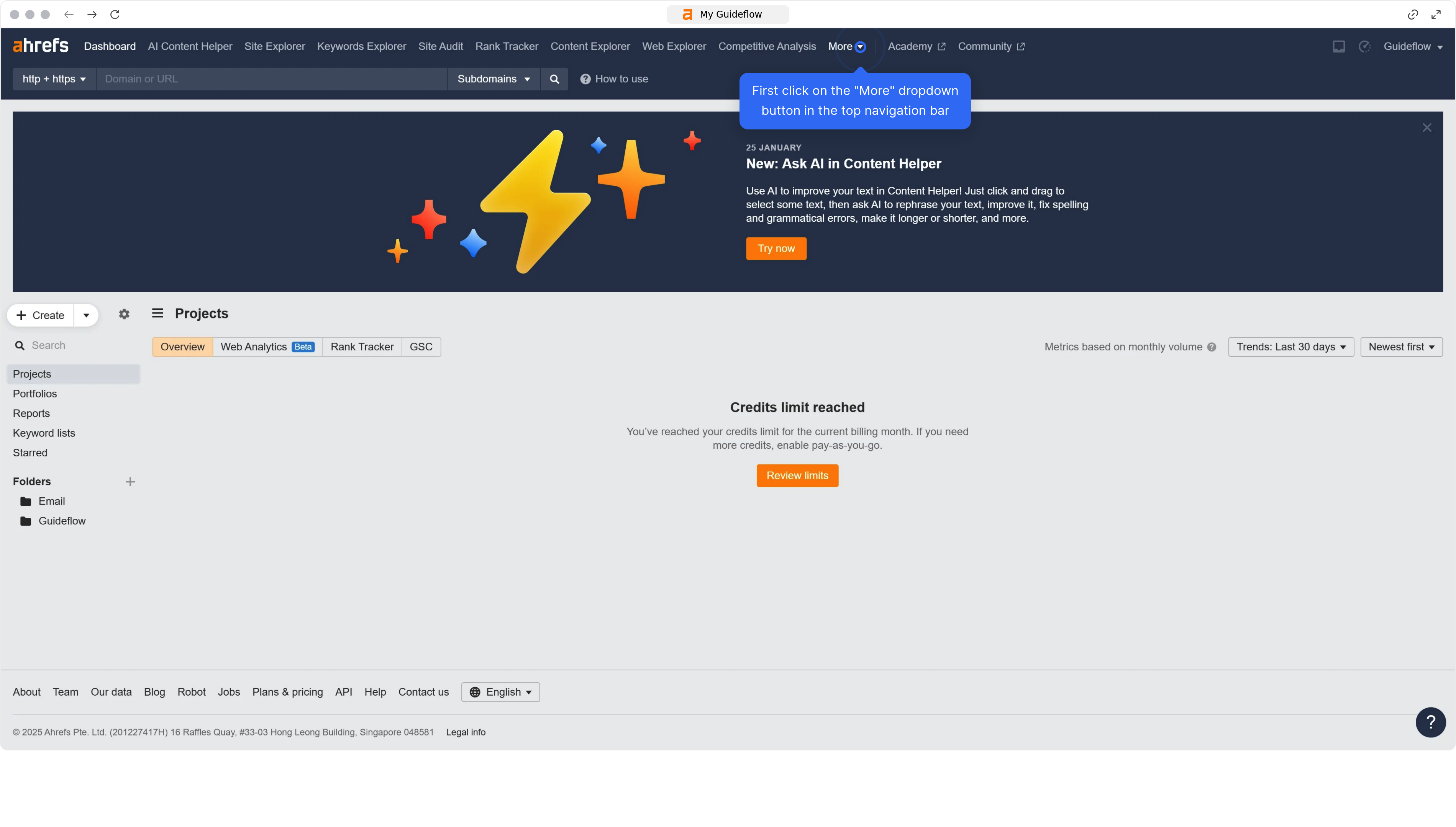 How to turn off email reports on Ahrefs?