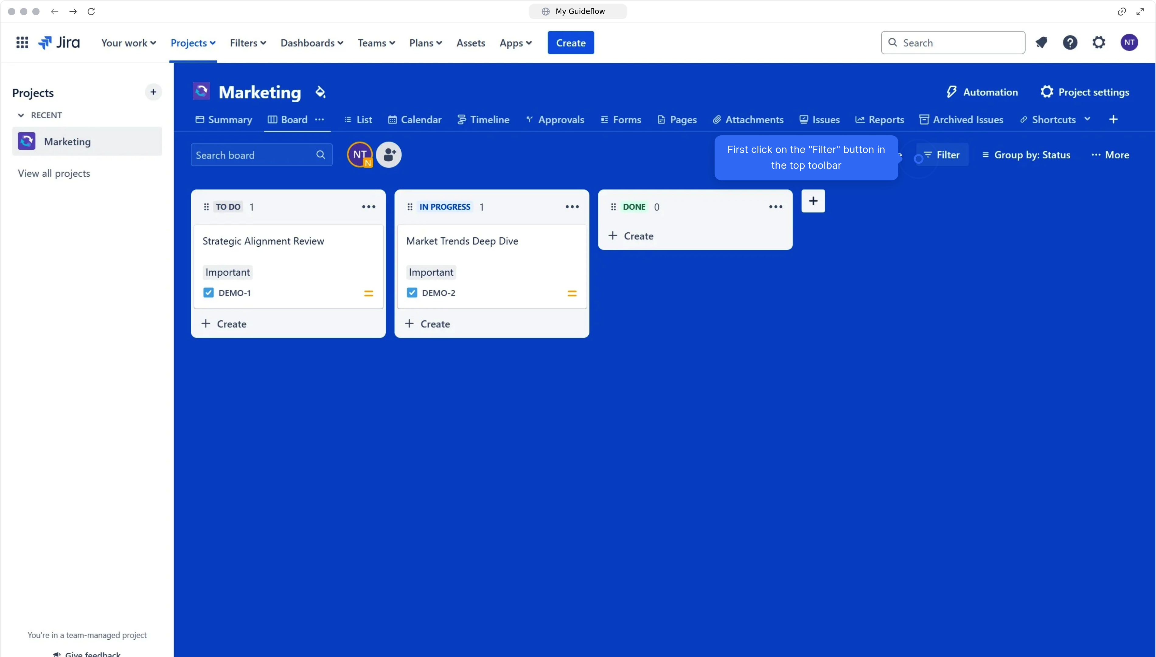 How to create a filter in Jira?