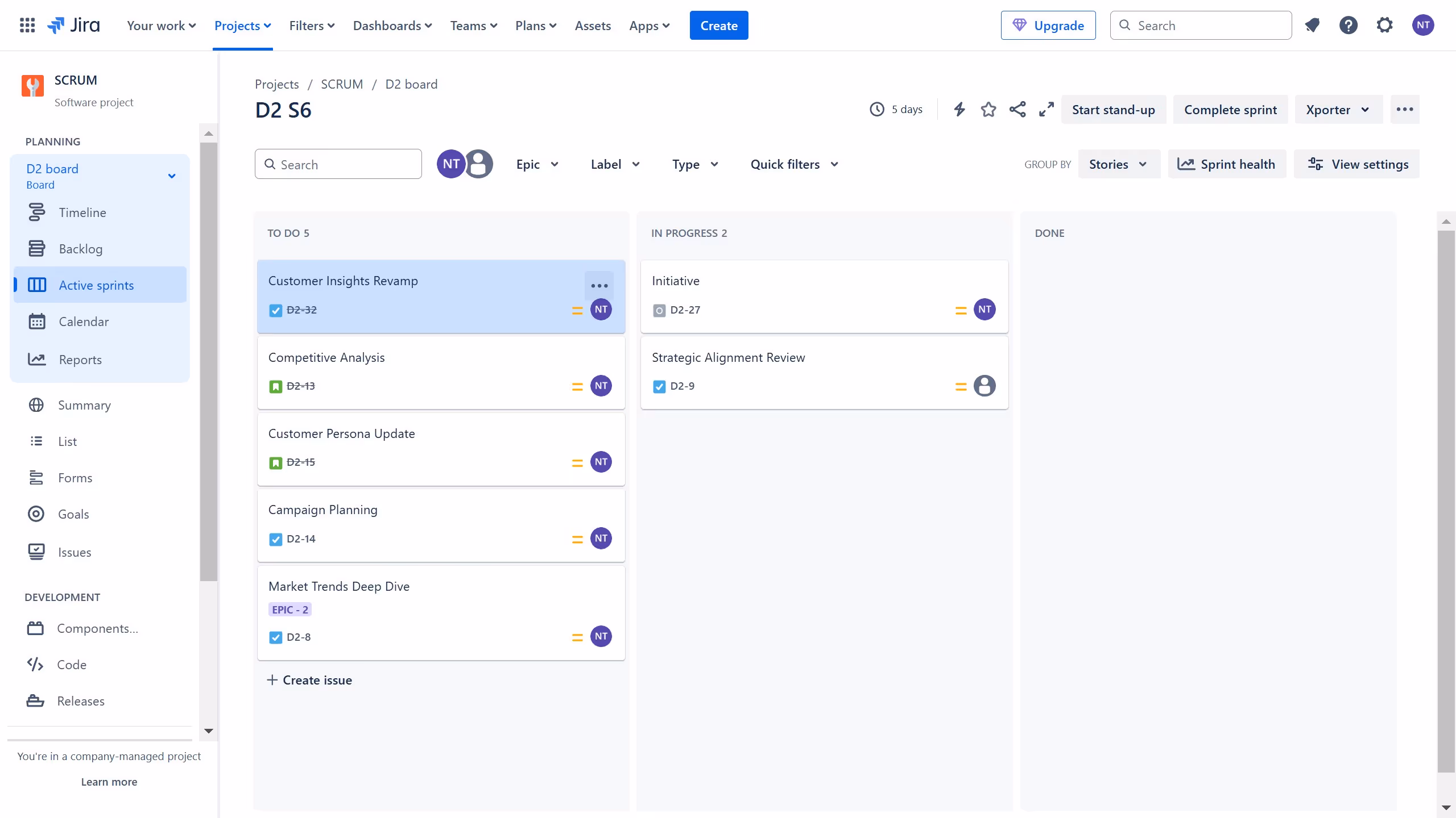 How to change the status of a Jira ticket to in progress?
