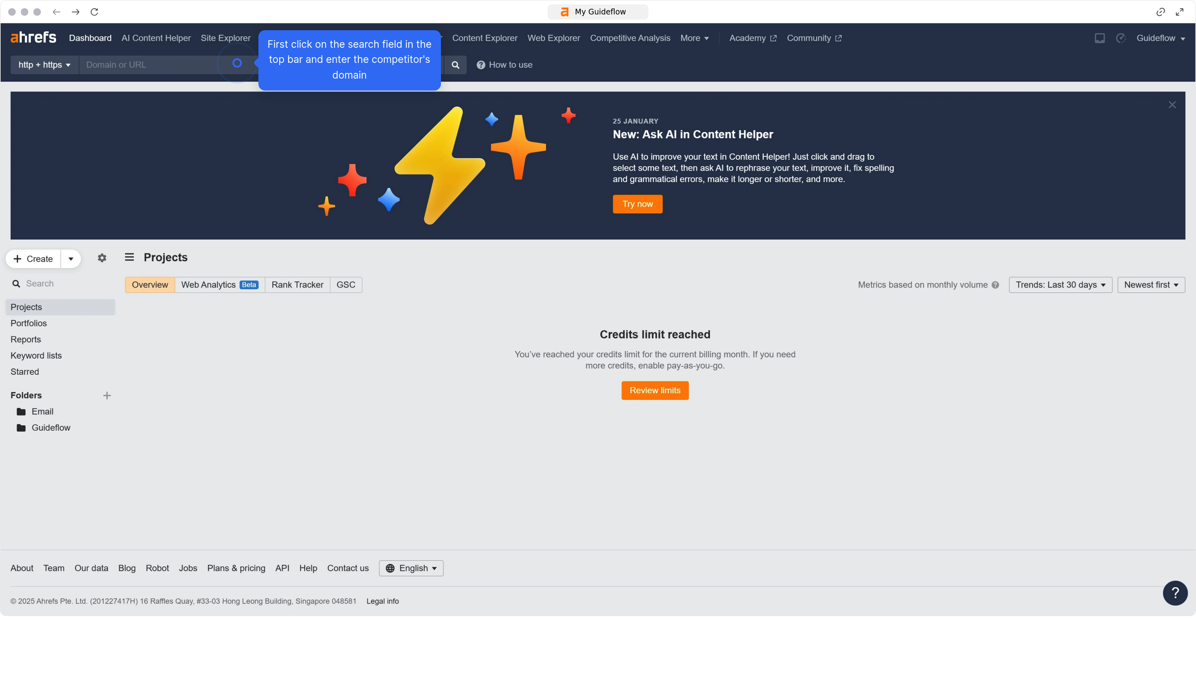 Ahrefs: How to do competition research?