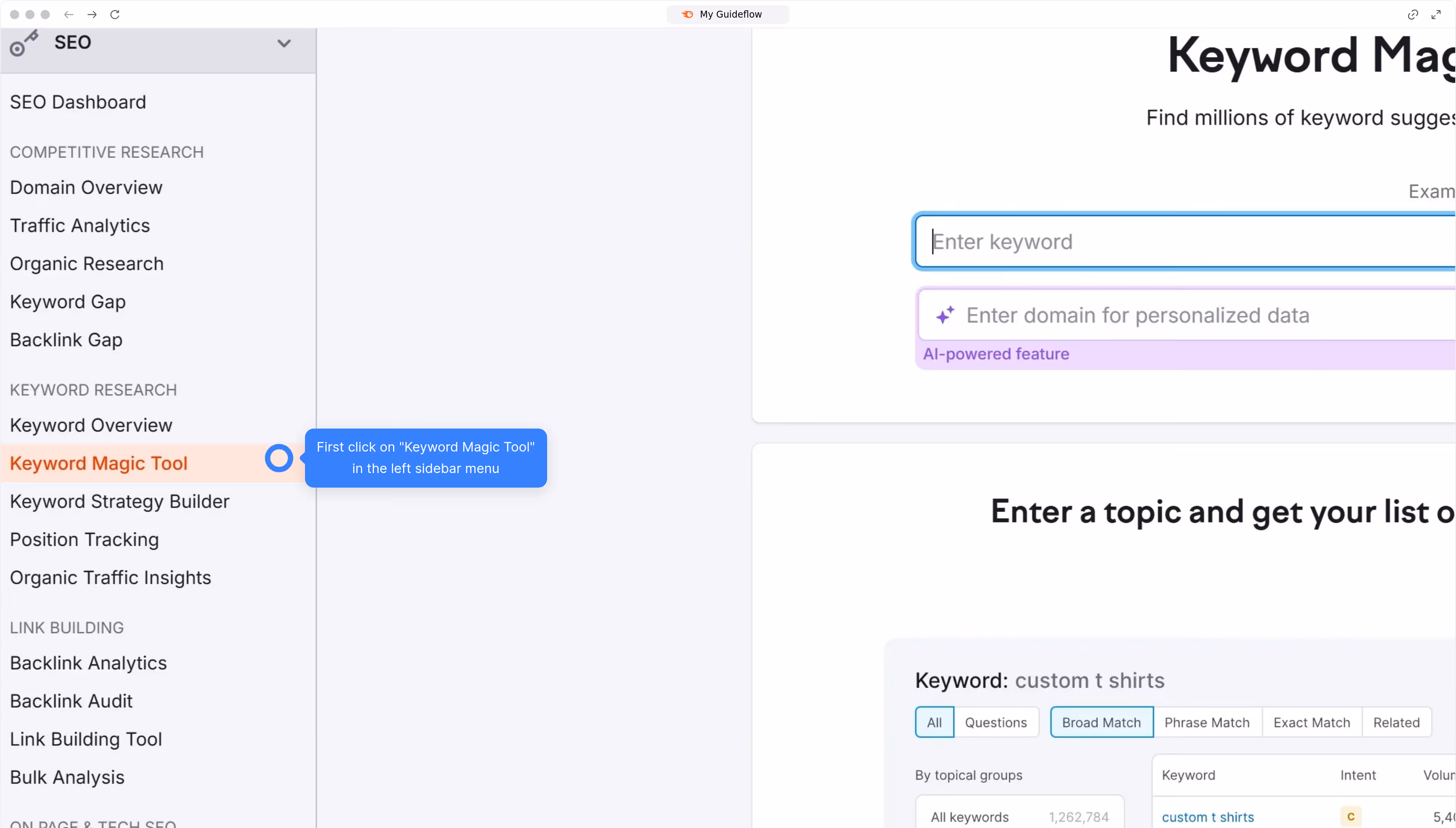 How to use SEMrush Keyword Magic Tool?