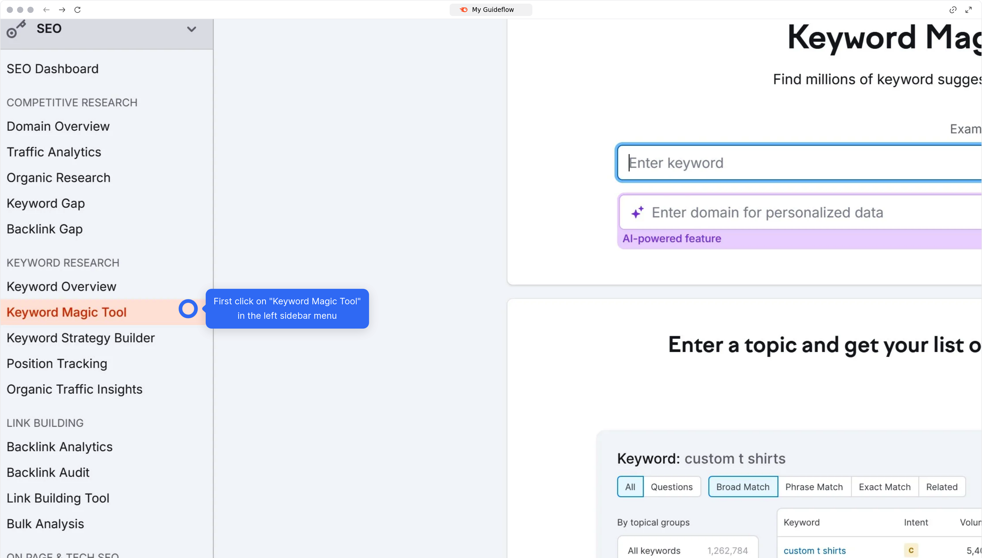 How to use SEMrush Keyword Magic Tool?