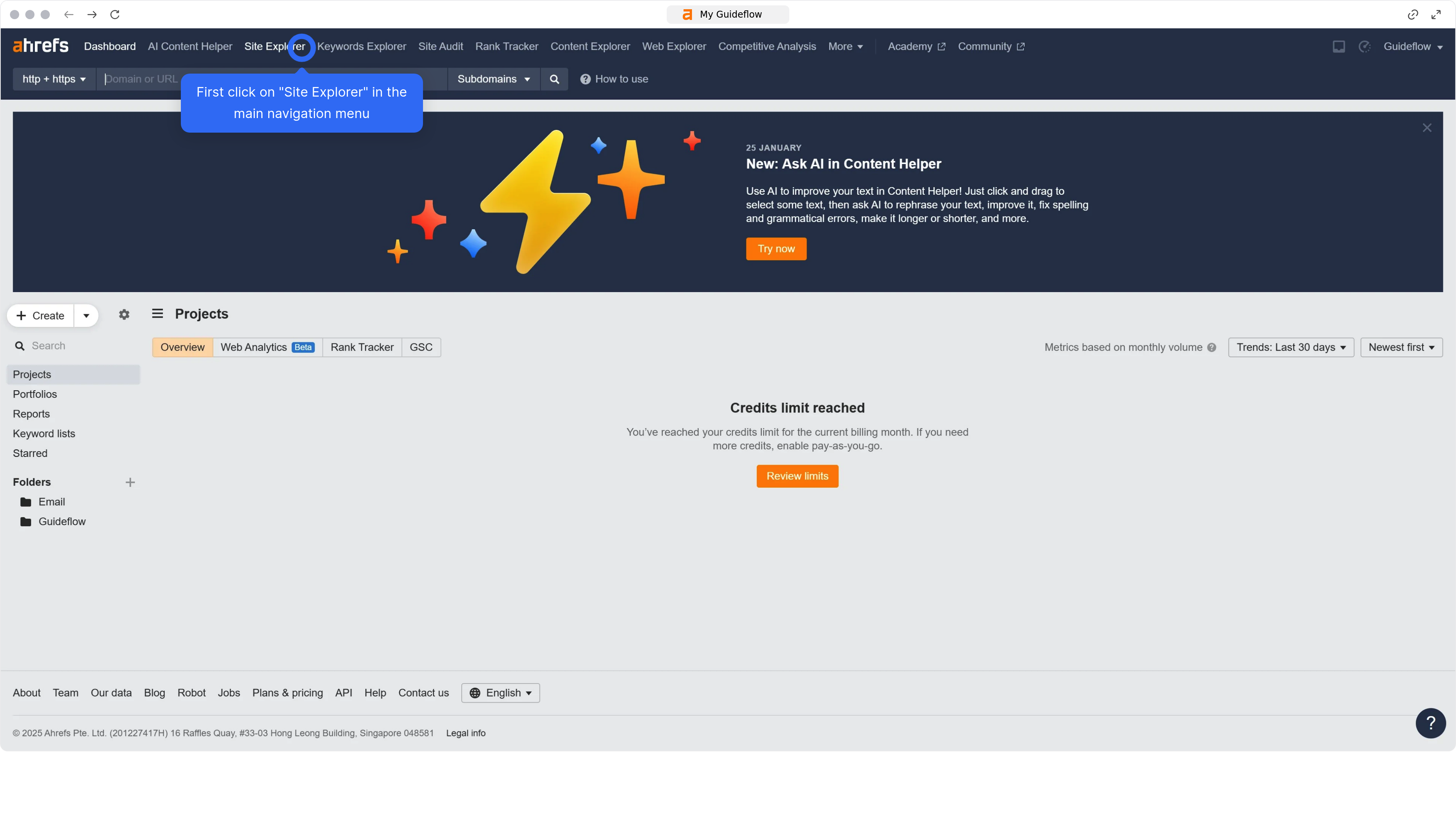 How to see DR comparison in Ahrefs?