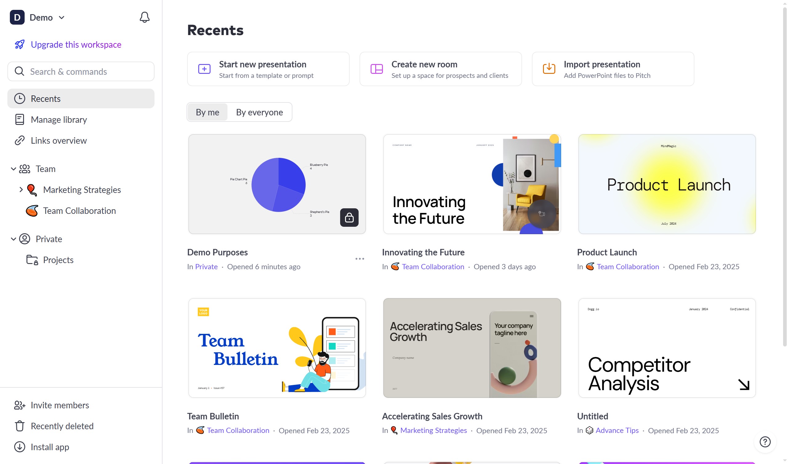 How to switch chart types in Pitch