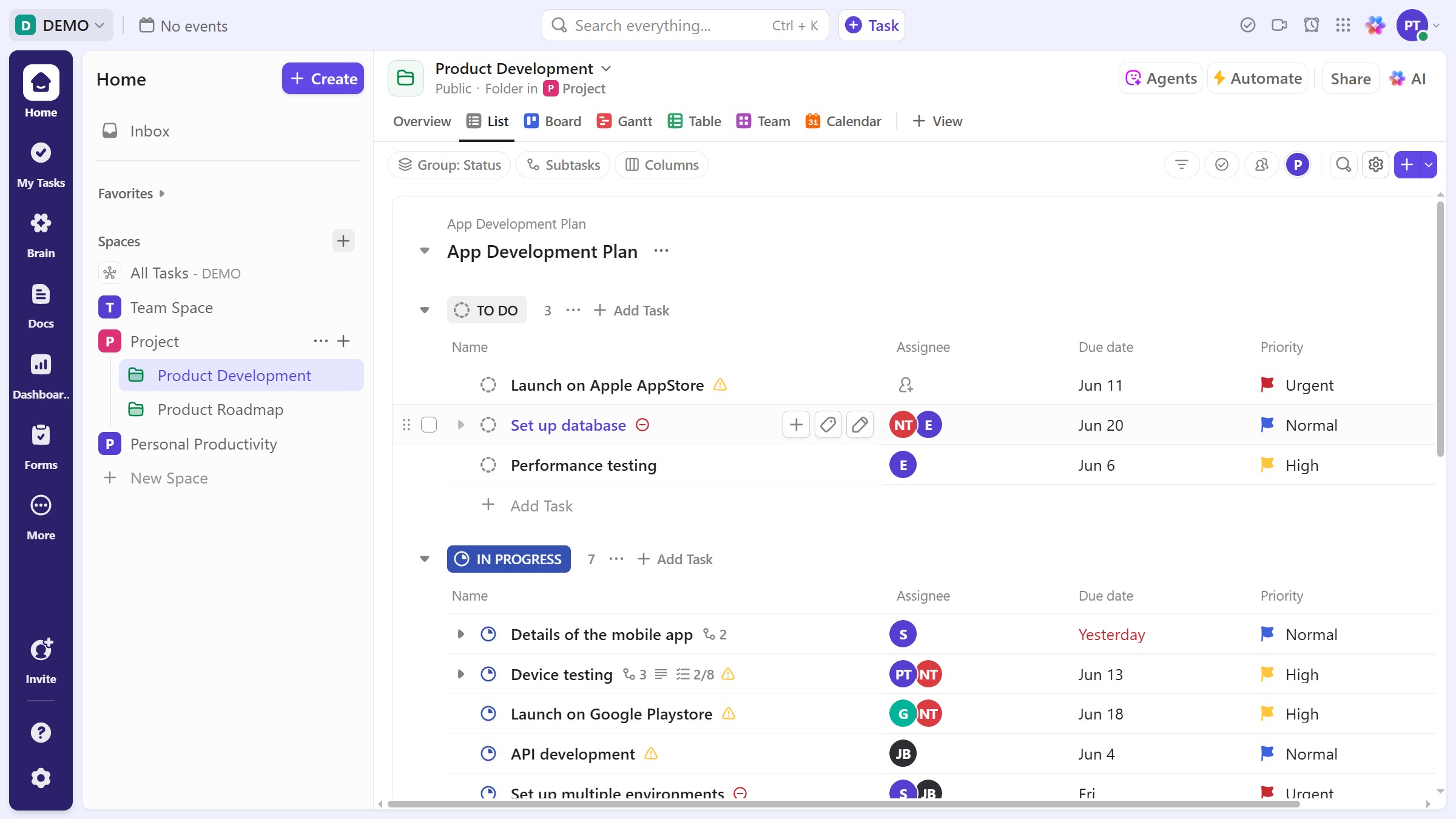 How to change the assignee of a task in ClickUp