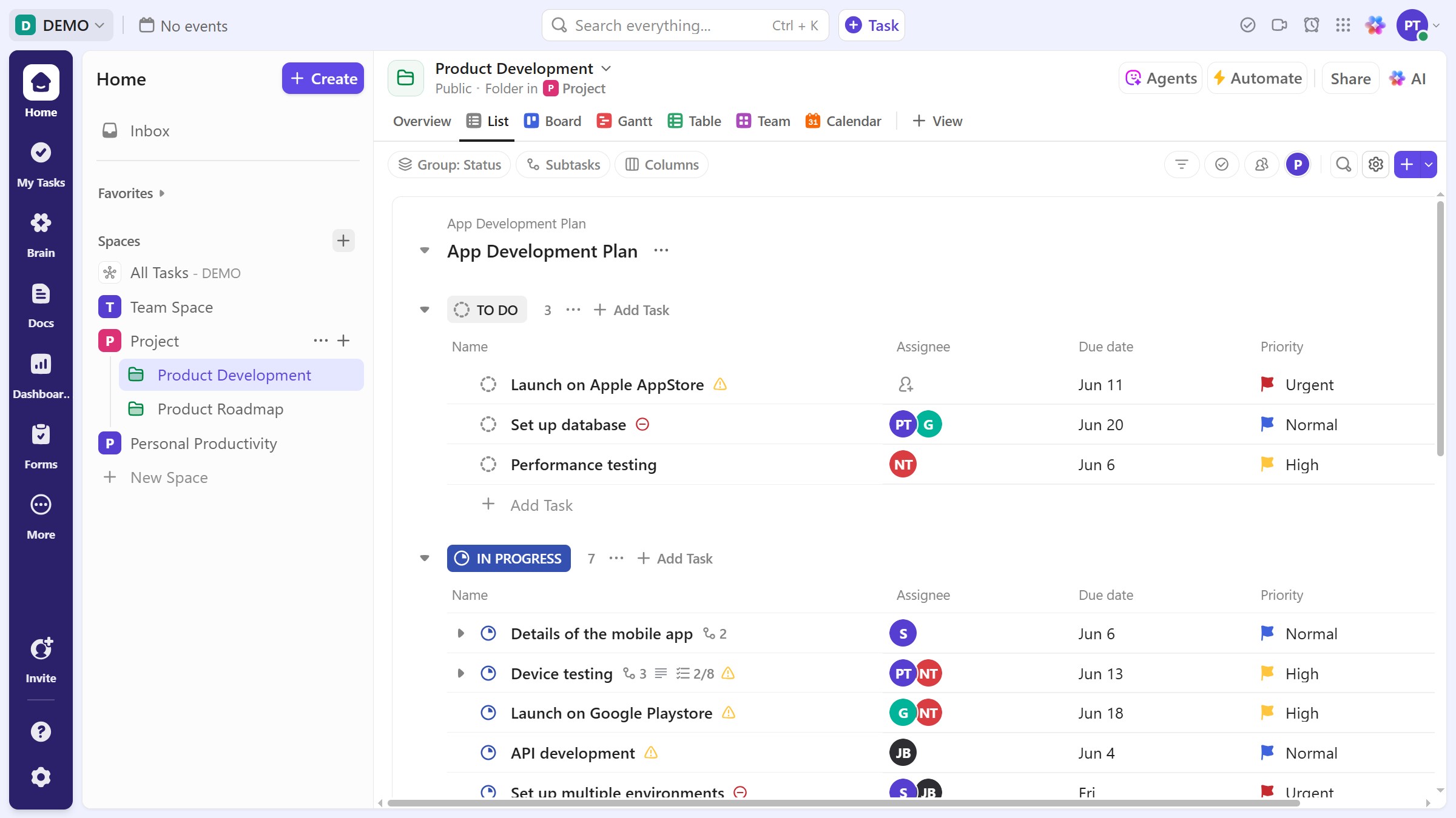 How to filter tasks by assignee in ClickUp