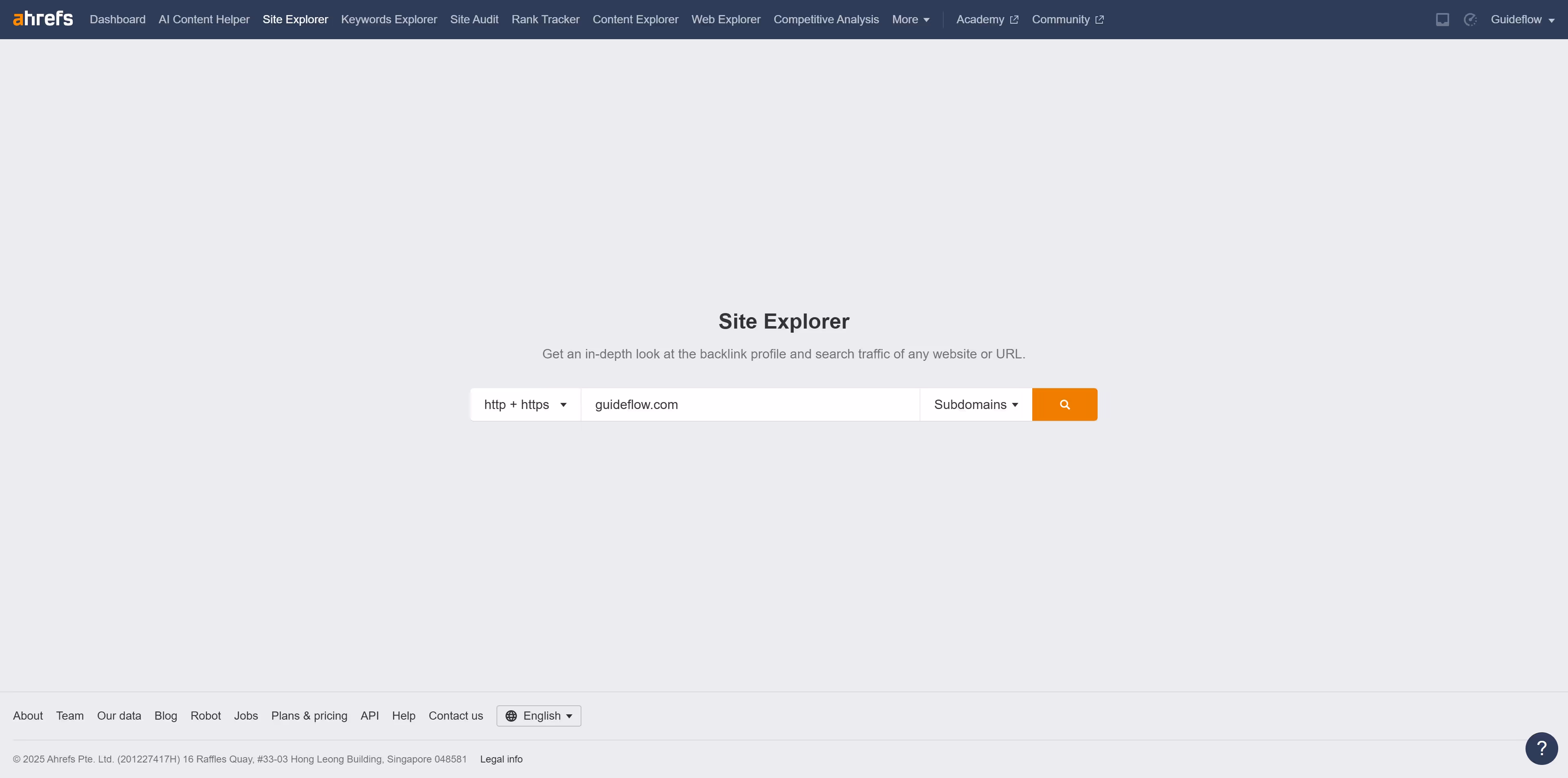 How to check my Ahrefs domain rank?
