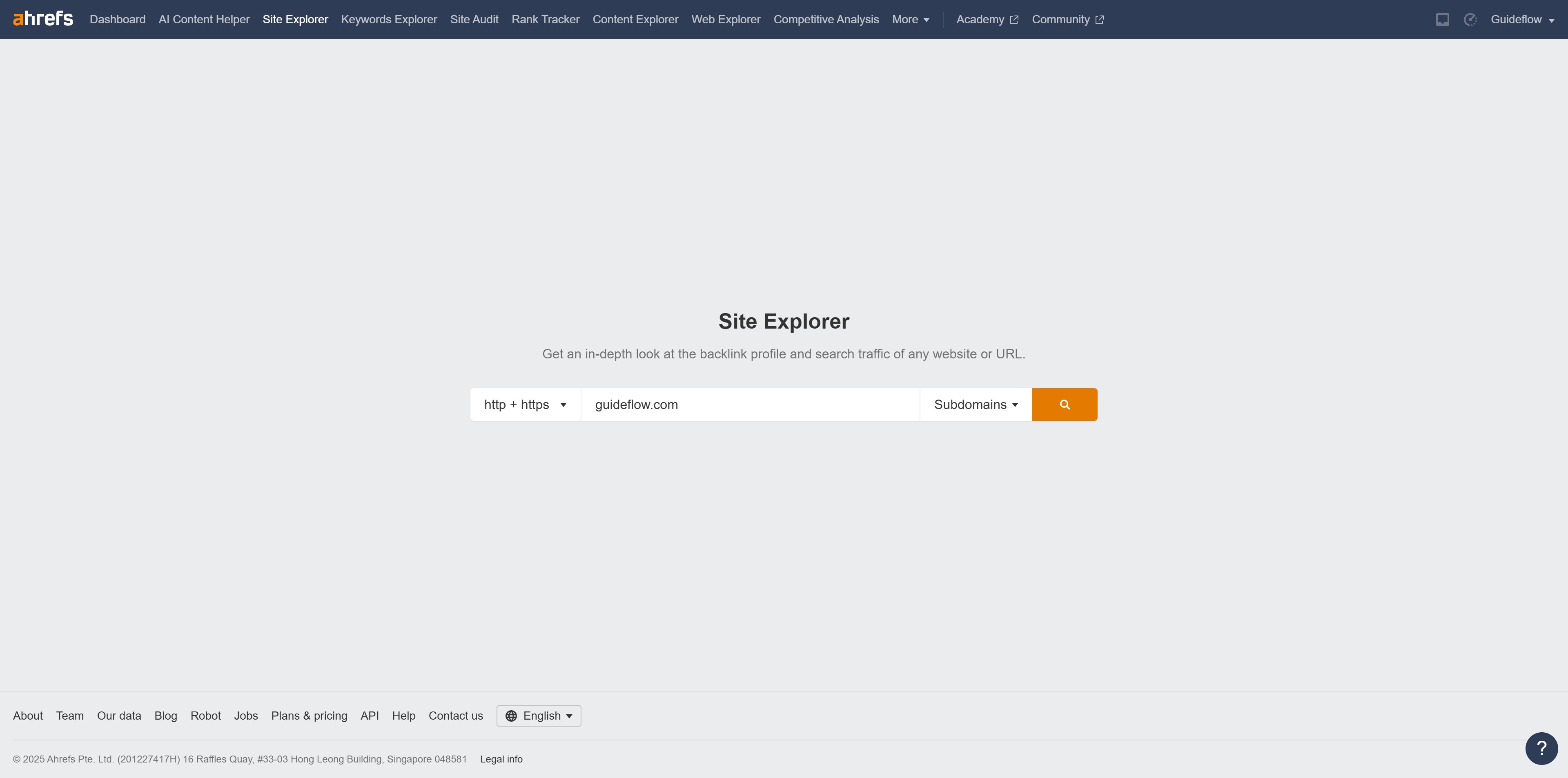 How to check my Ahrefs domain rank?