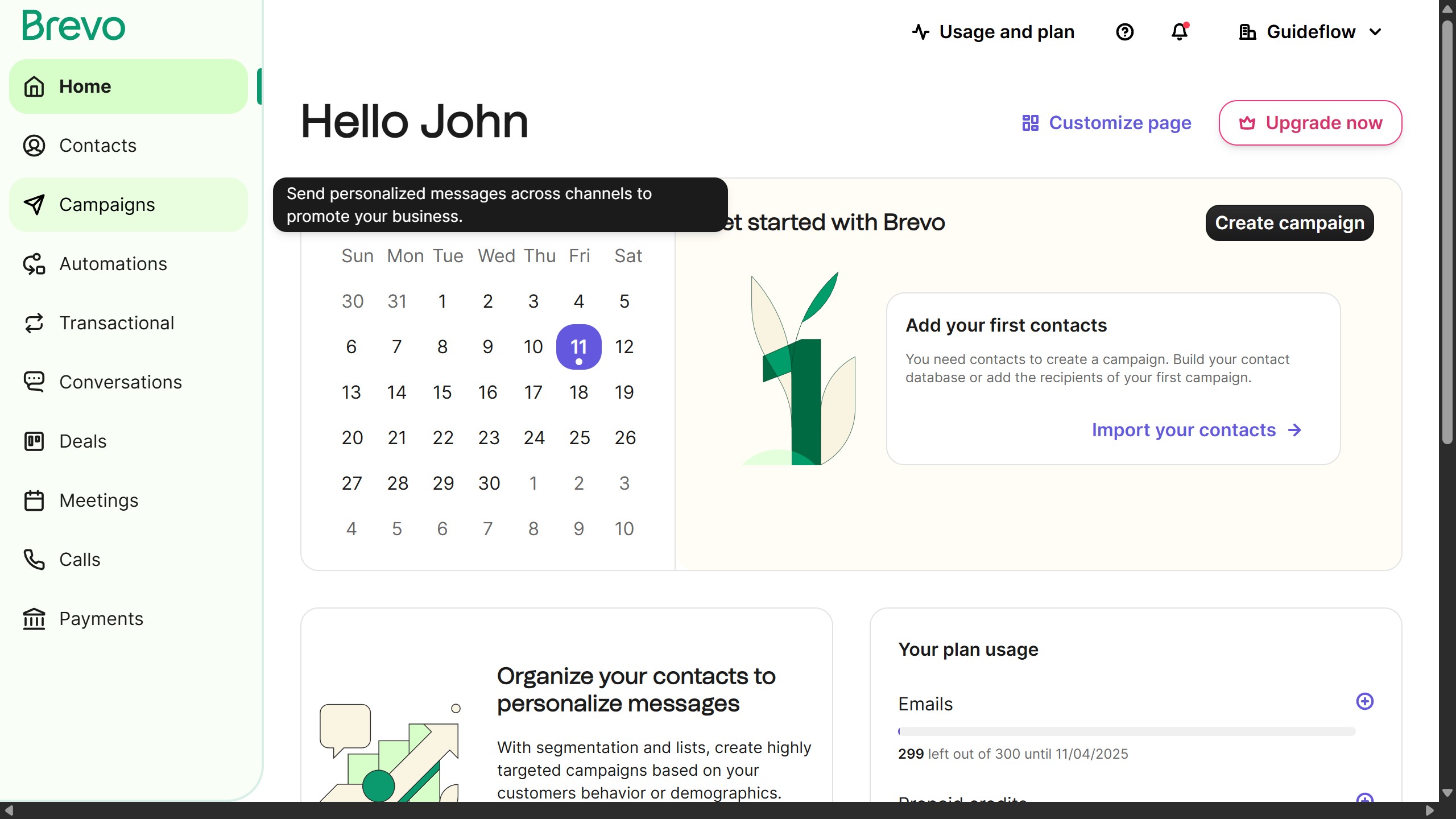 How to schedule a campaign in Brevo