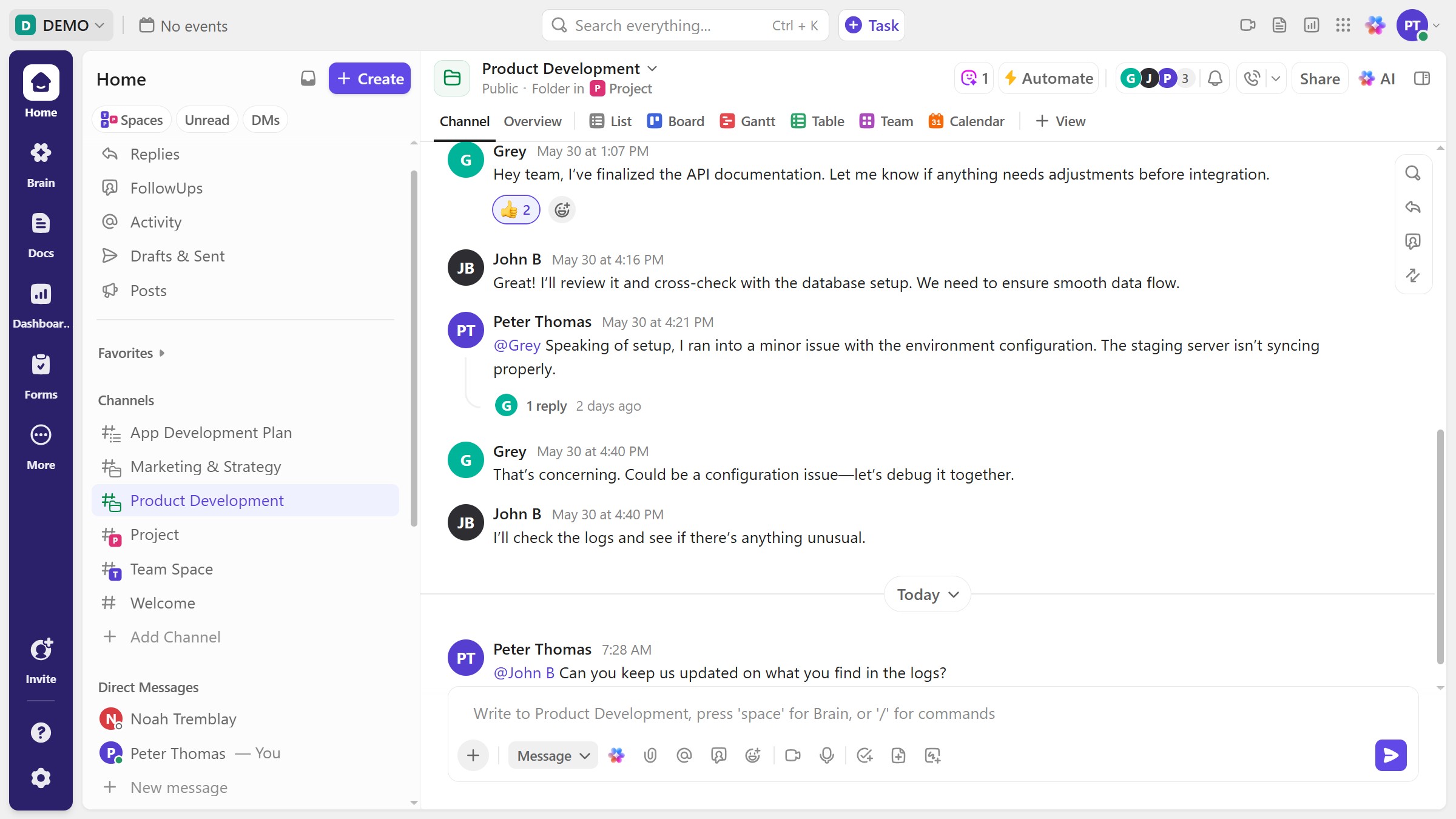 How to make a channel private in ClickUp