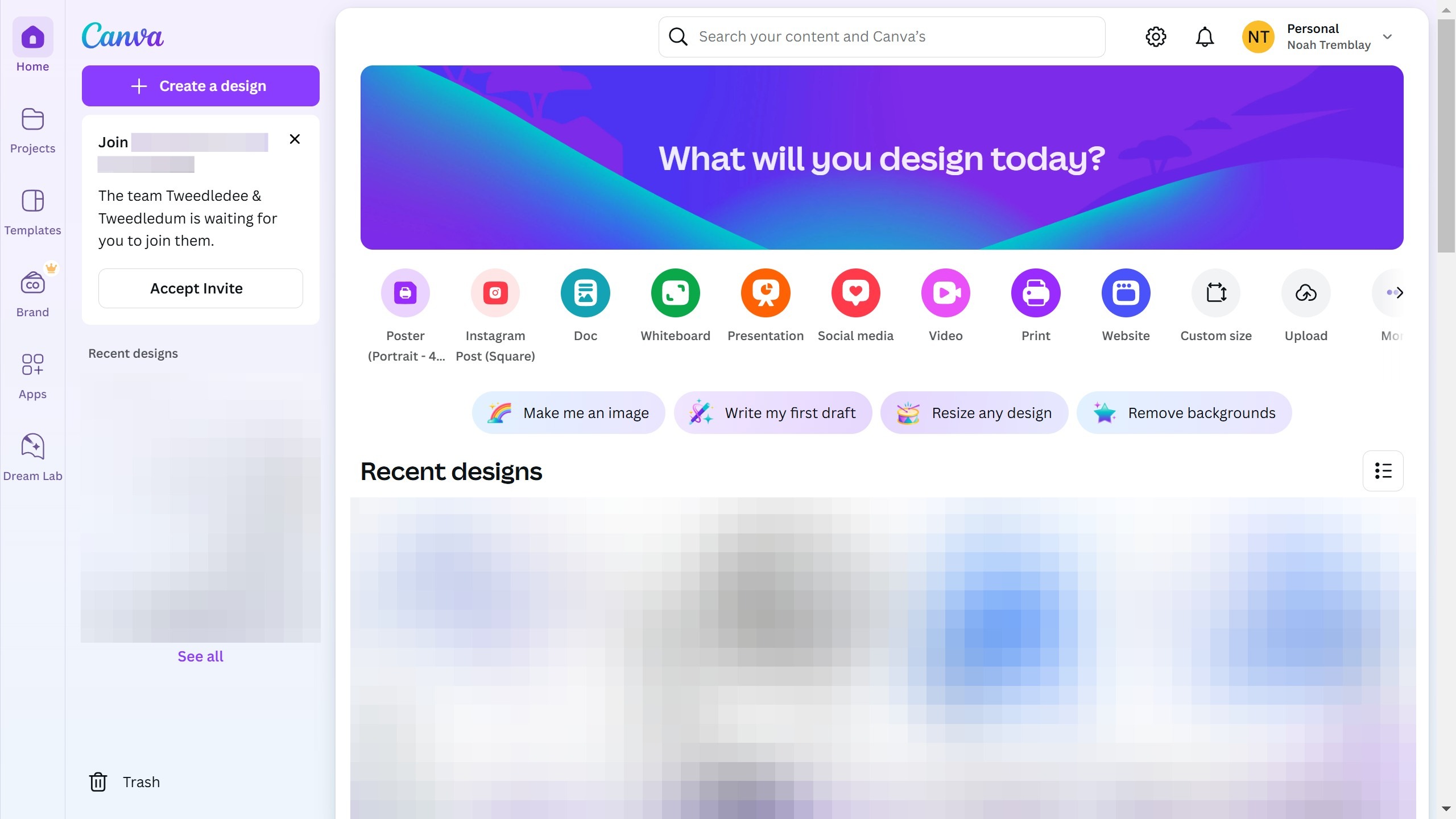 How to accept an invitation on Canva?