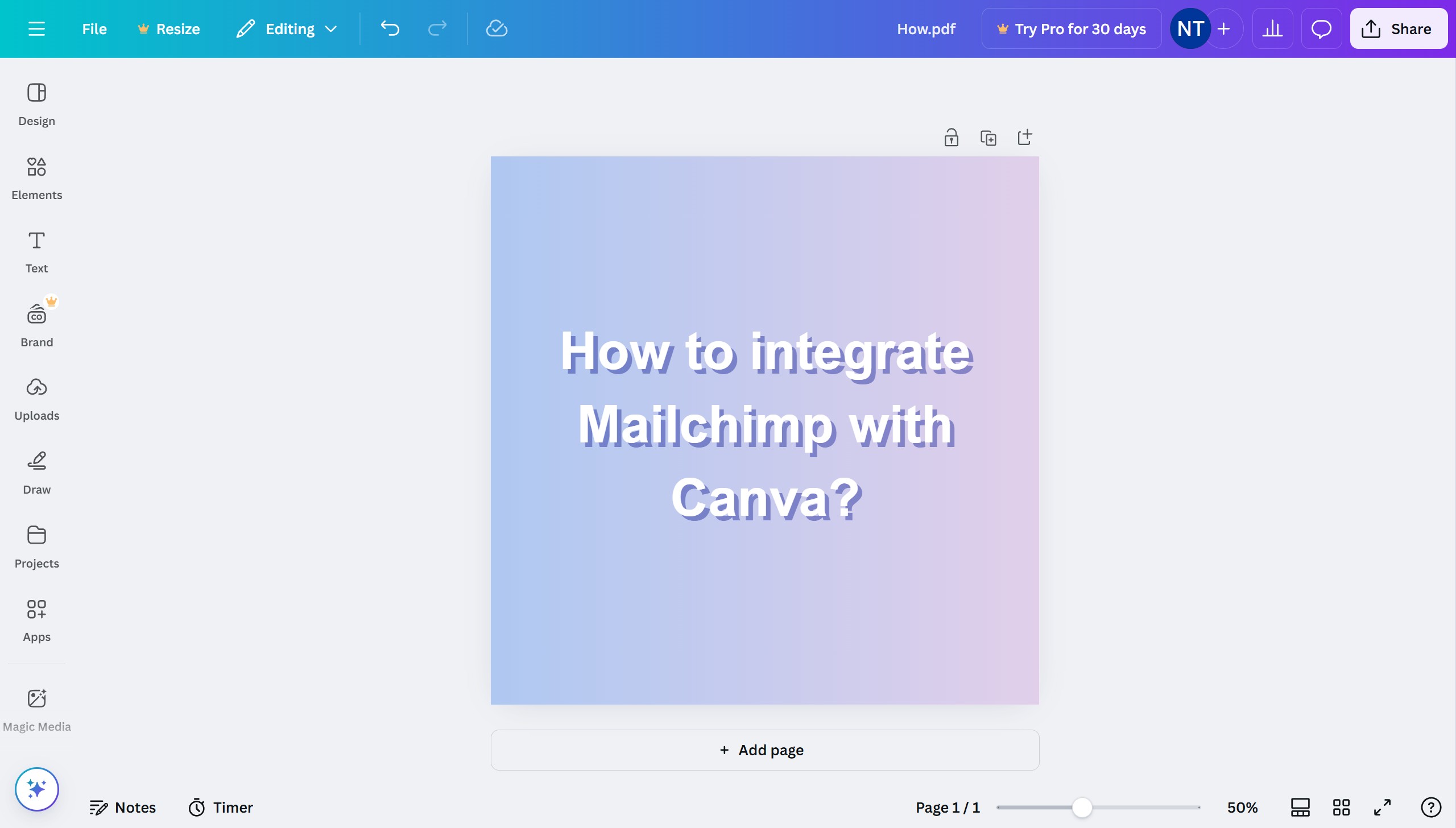 How to integrate Mailchimp with Canva?