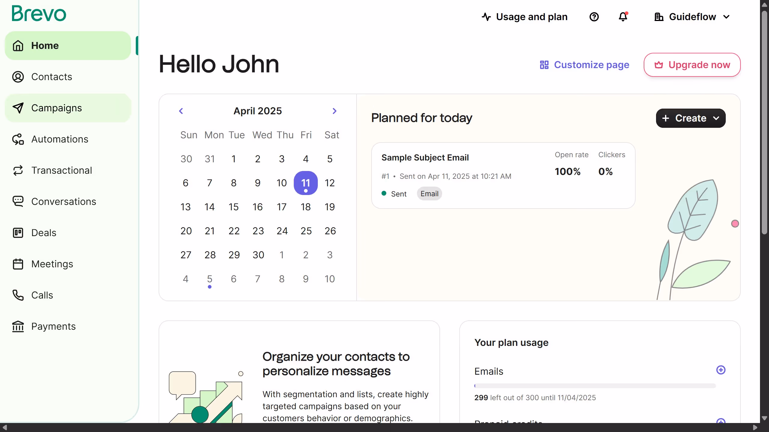 How to edit the subject line in Brevo