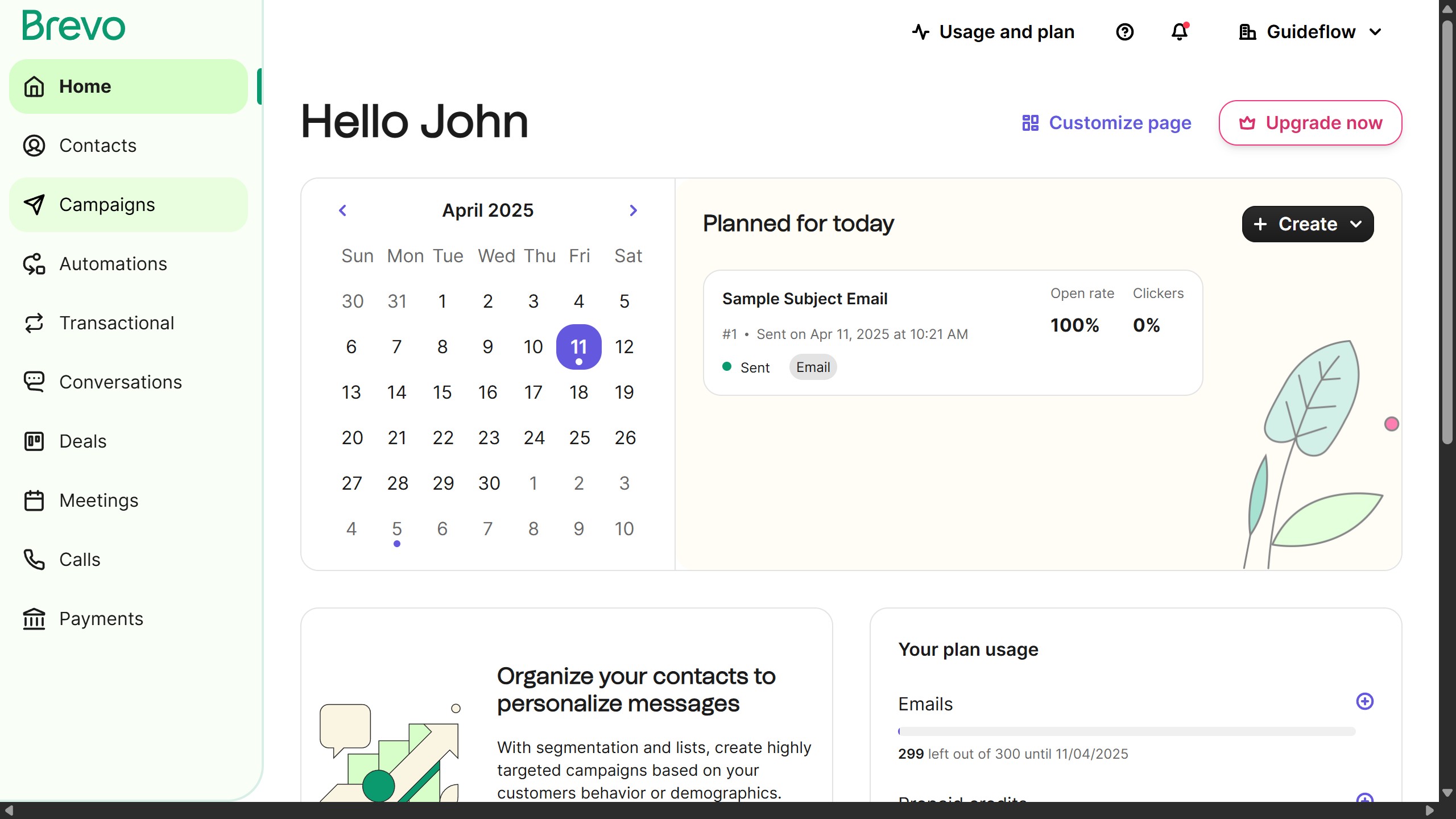 How to edit the subject line in Brevo