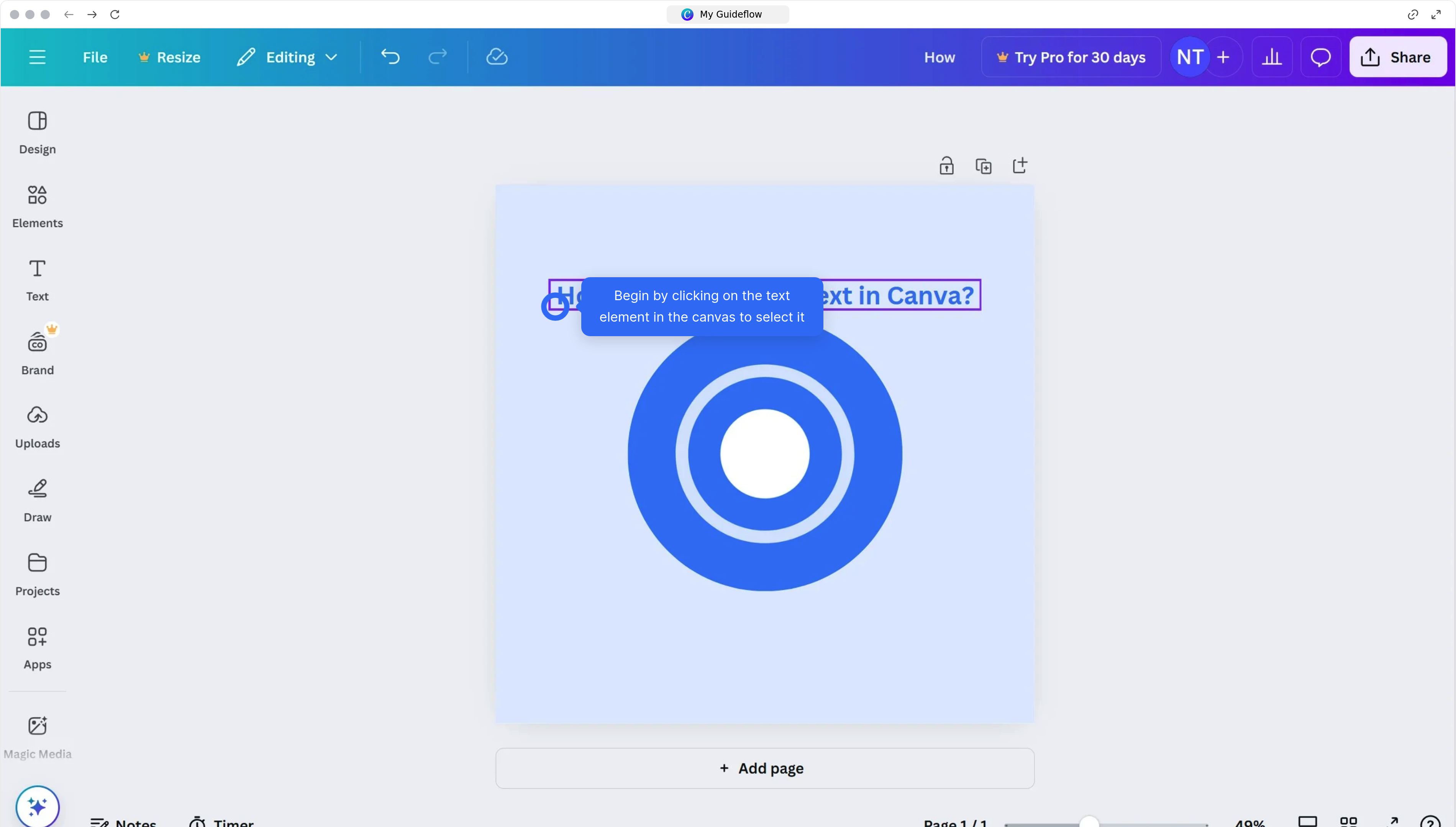 How to create curve text in Canva?