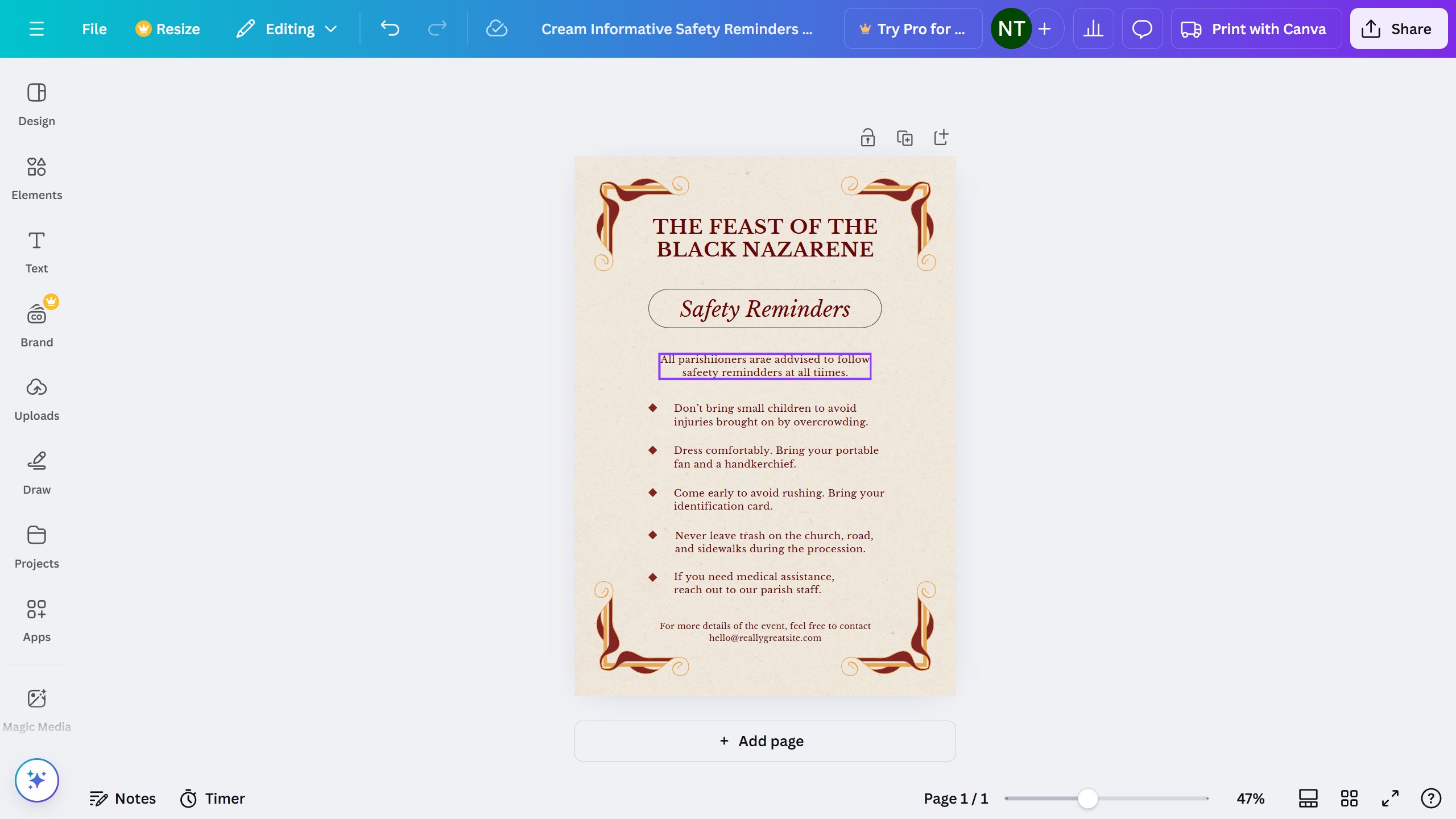How to spell check in Canva?