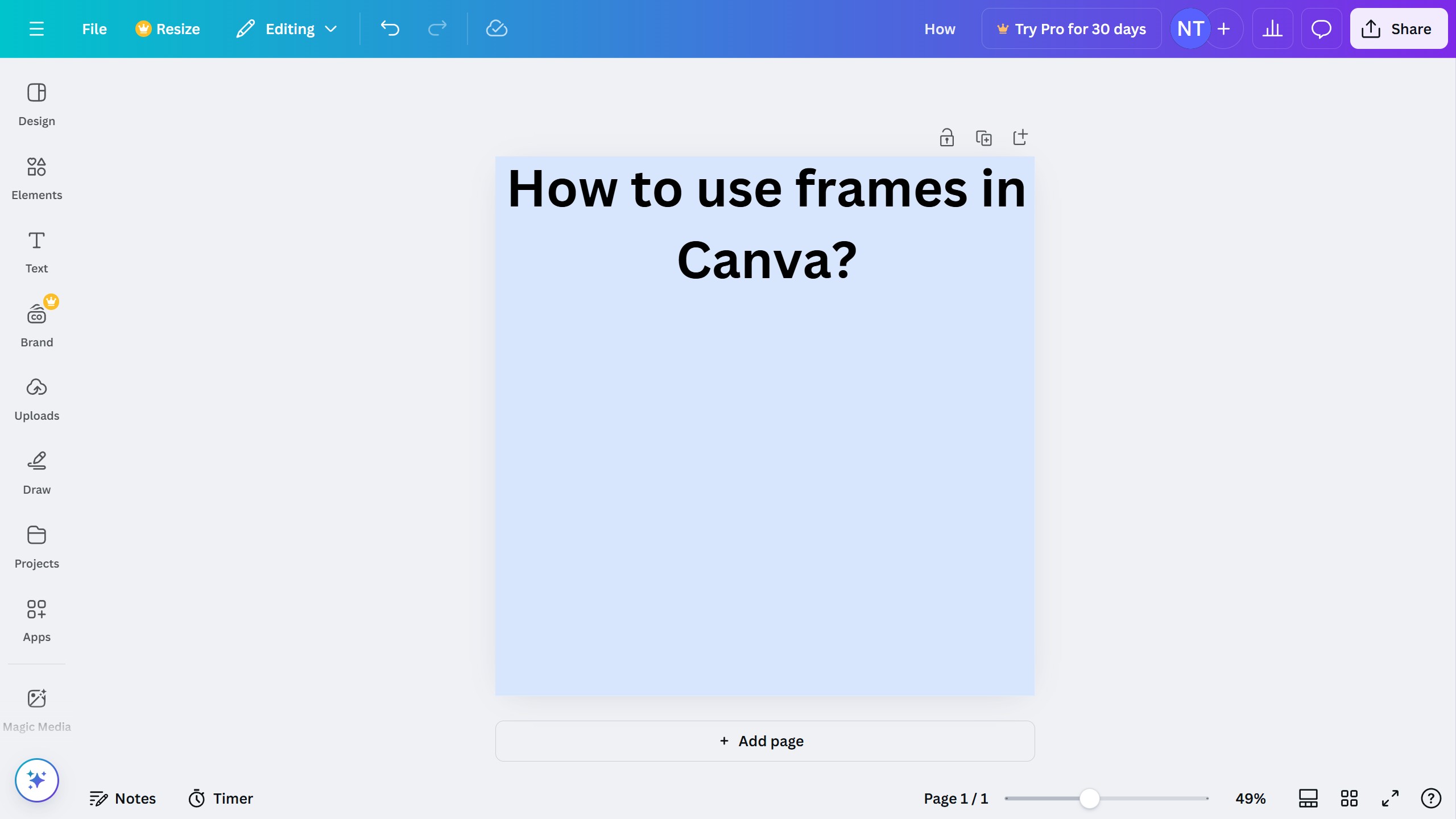 How to use frames in Canva?
