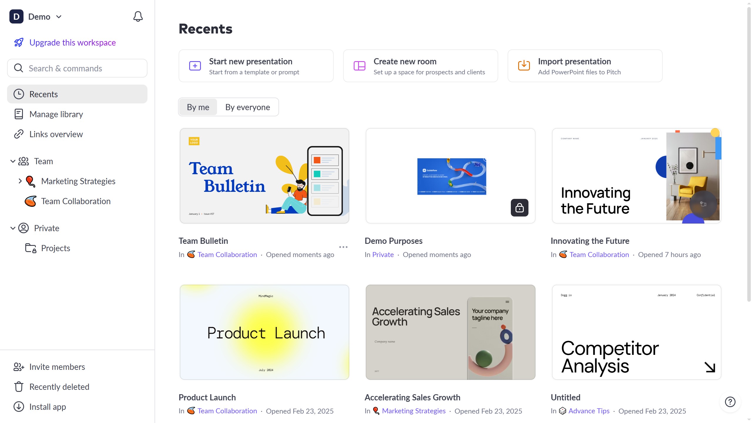 How to add a new slide in Pitch