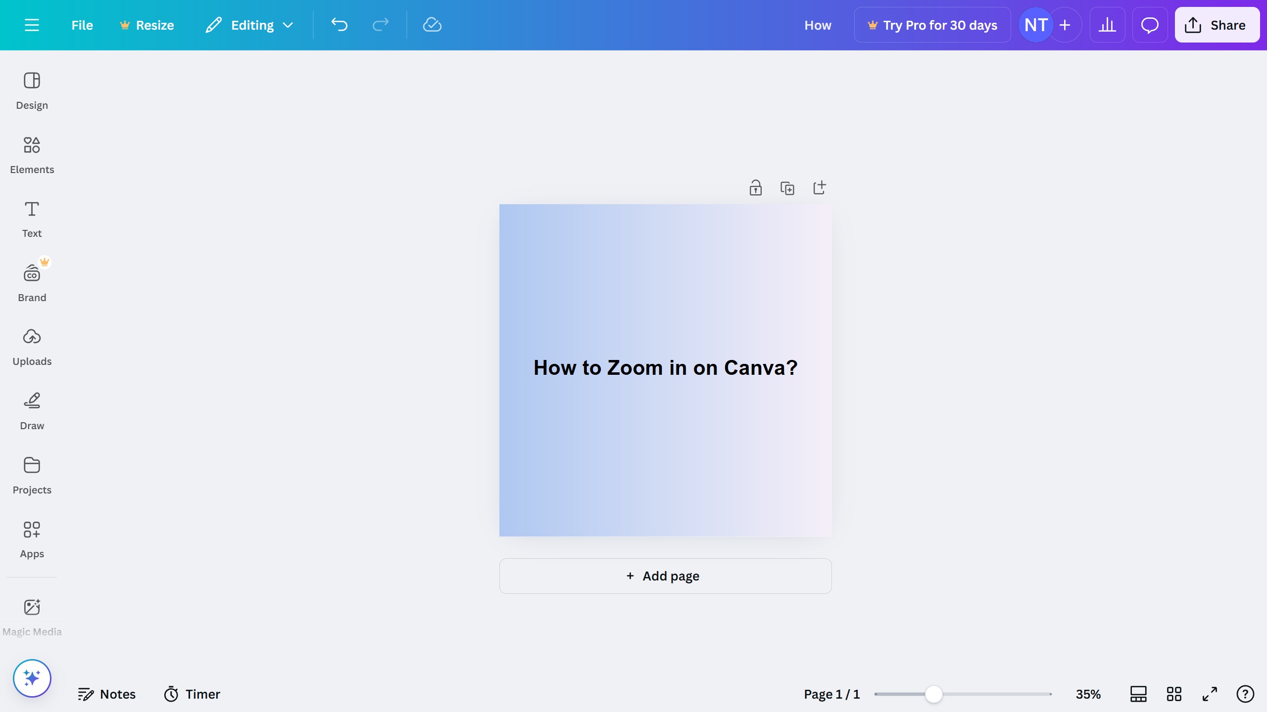 How to Zoom in on Canva?