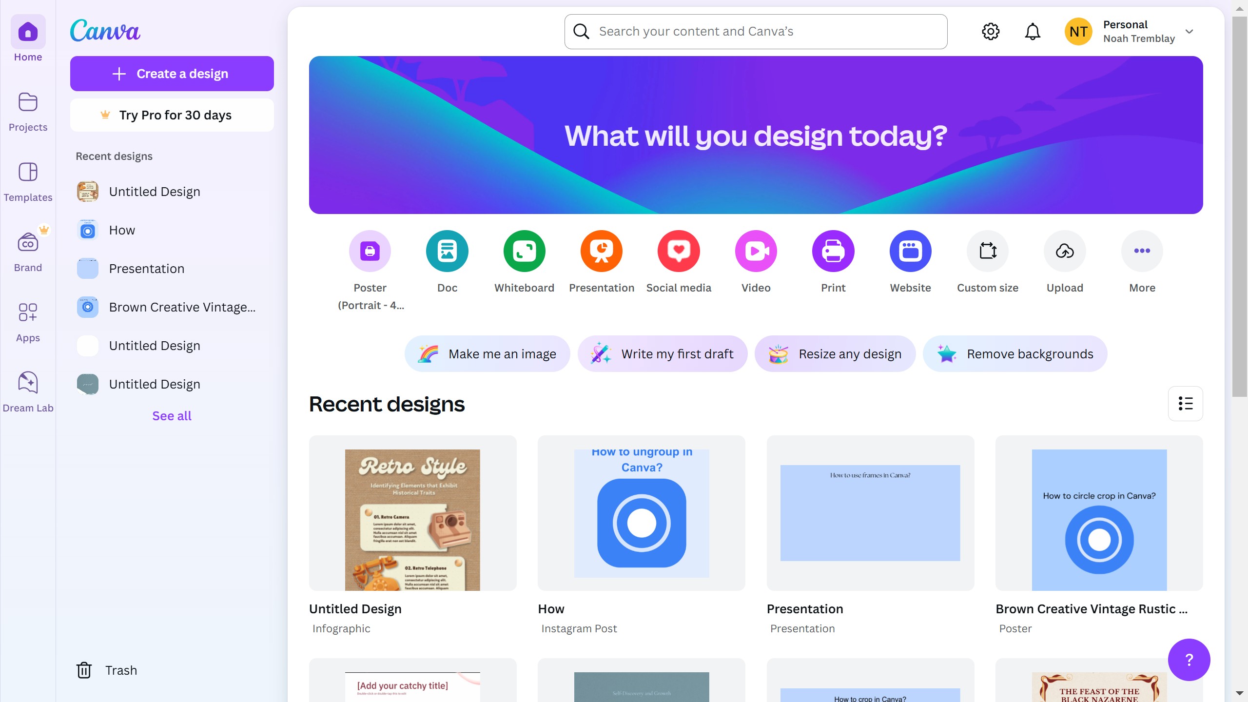 How to make a flyer landscape in Canva?
