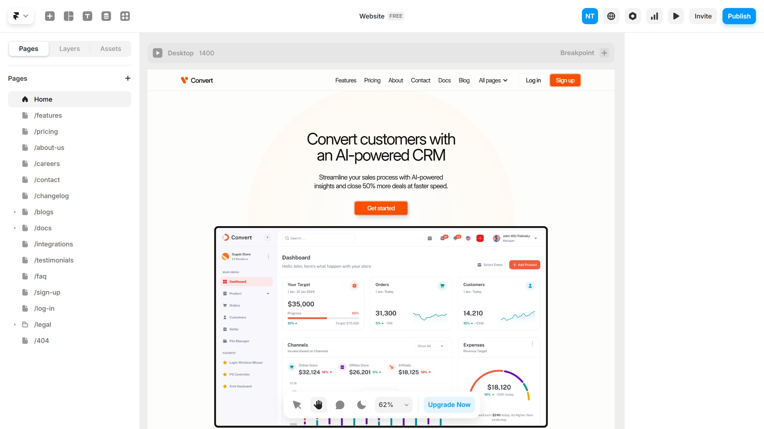 How to upgrade a Framer plan