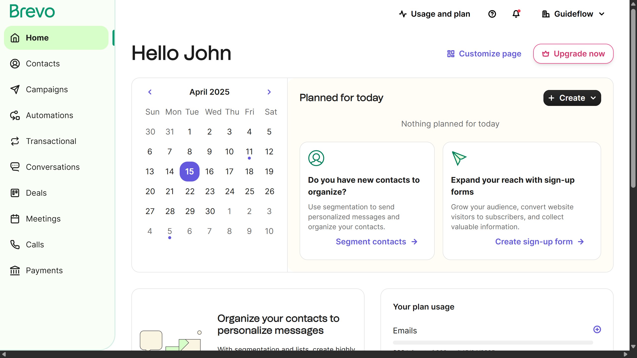 How to add a SMS message to a folder in Brevo