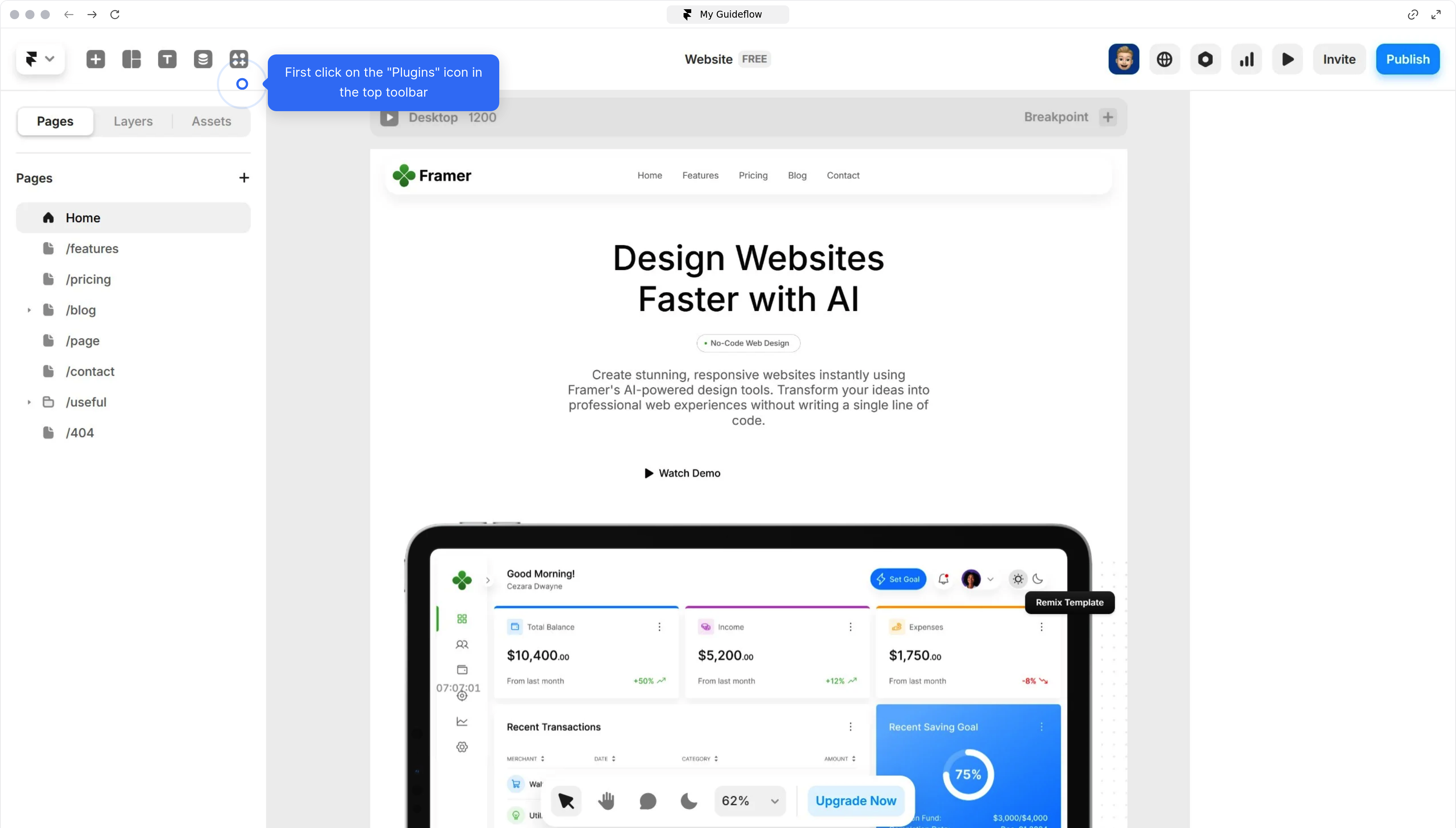 How to activate Generate Name plugin into Framer