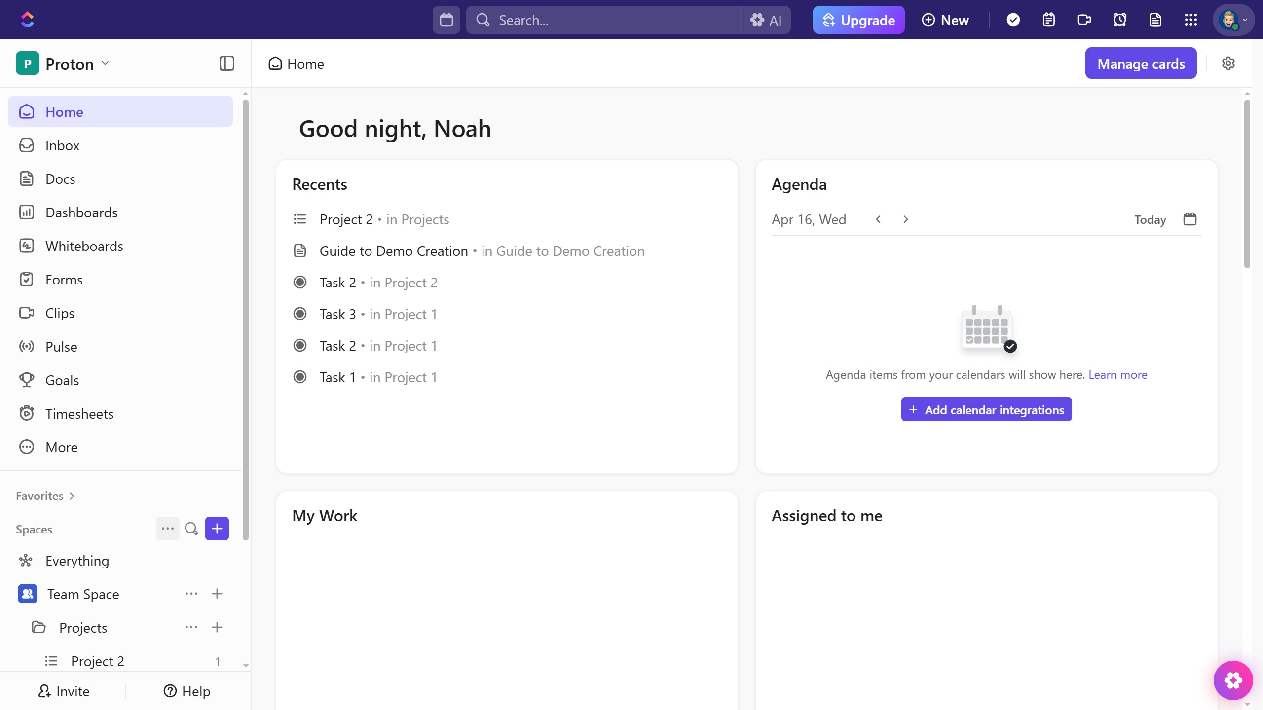 How to restore an archived folder in ClickUp