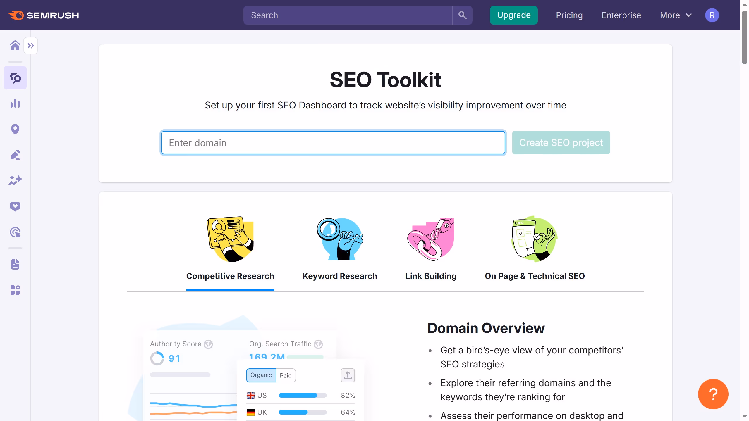 How to track position changes over time in Semrush