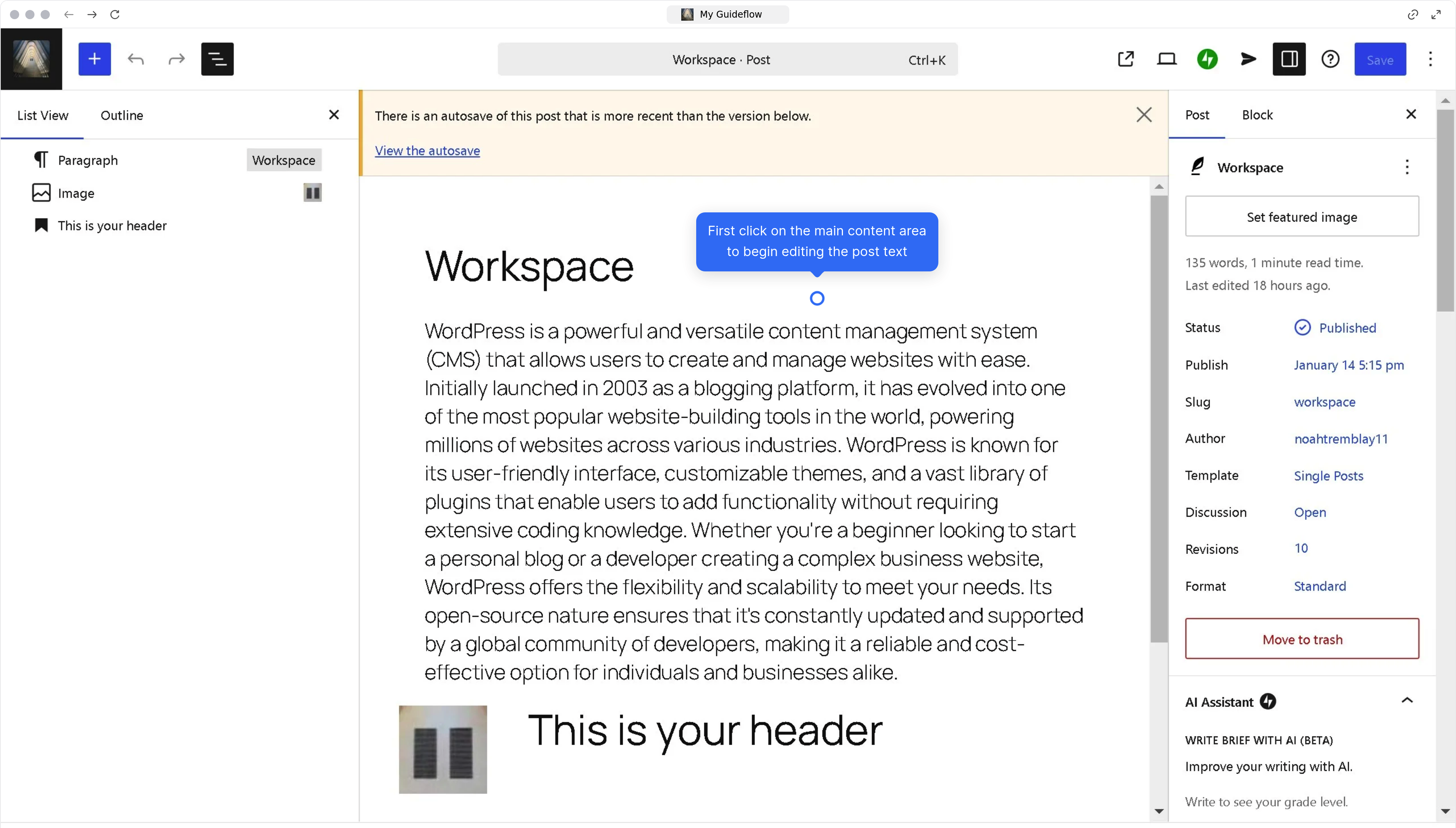 How to undo the changes in WordPress posts?