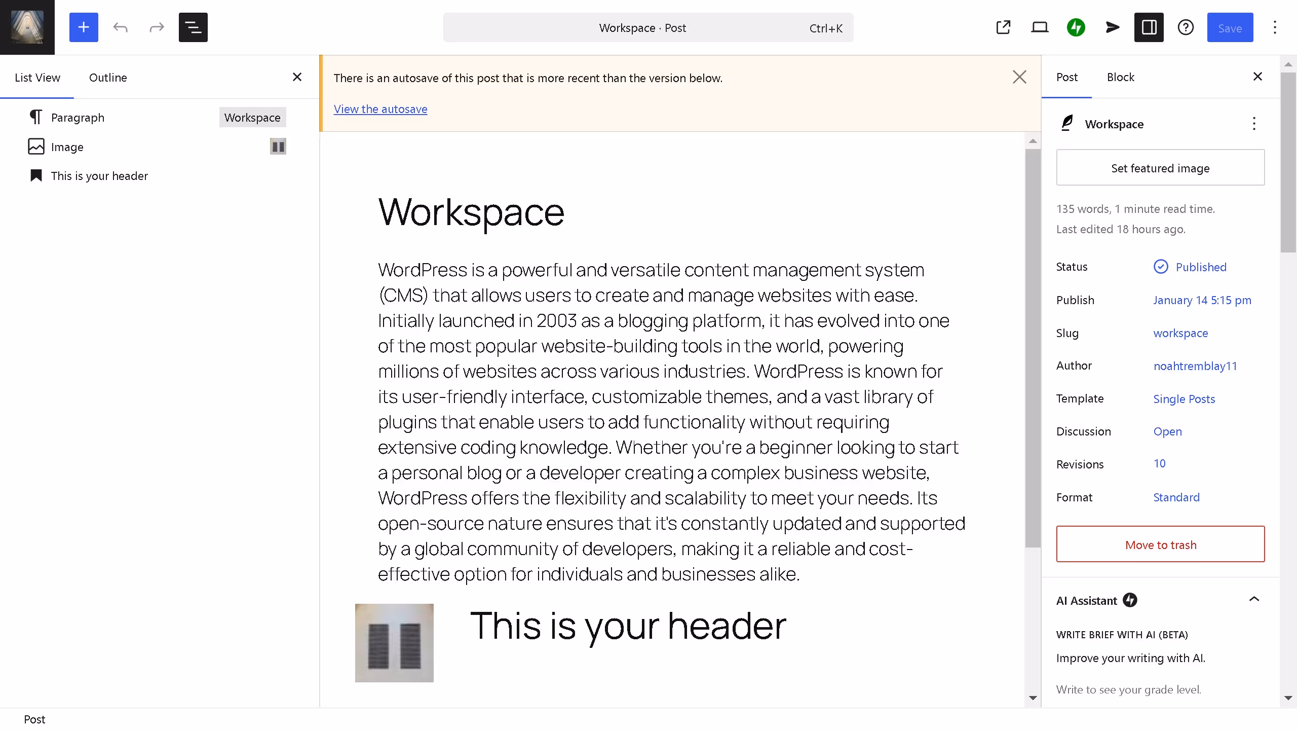 How to undo the changes in WordPress posts?