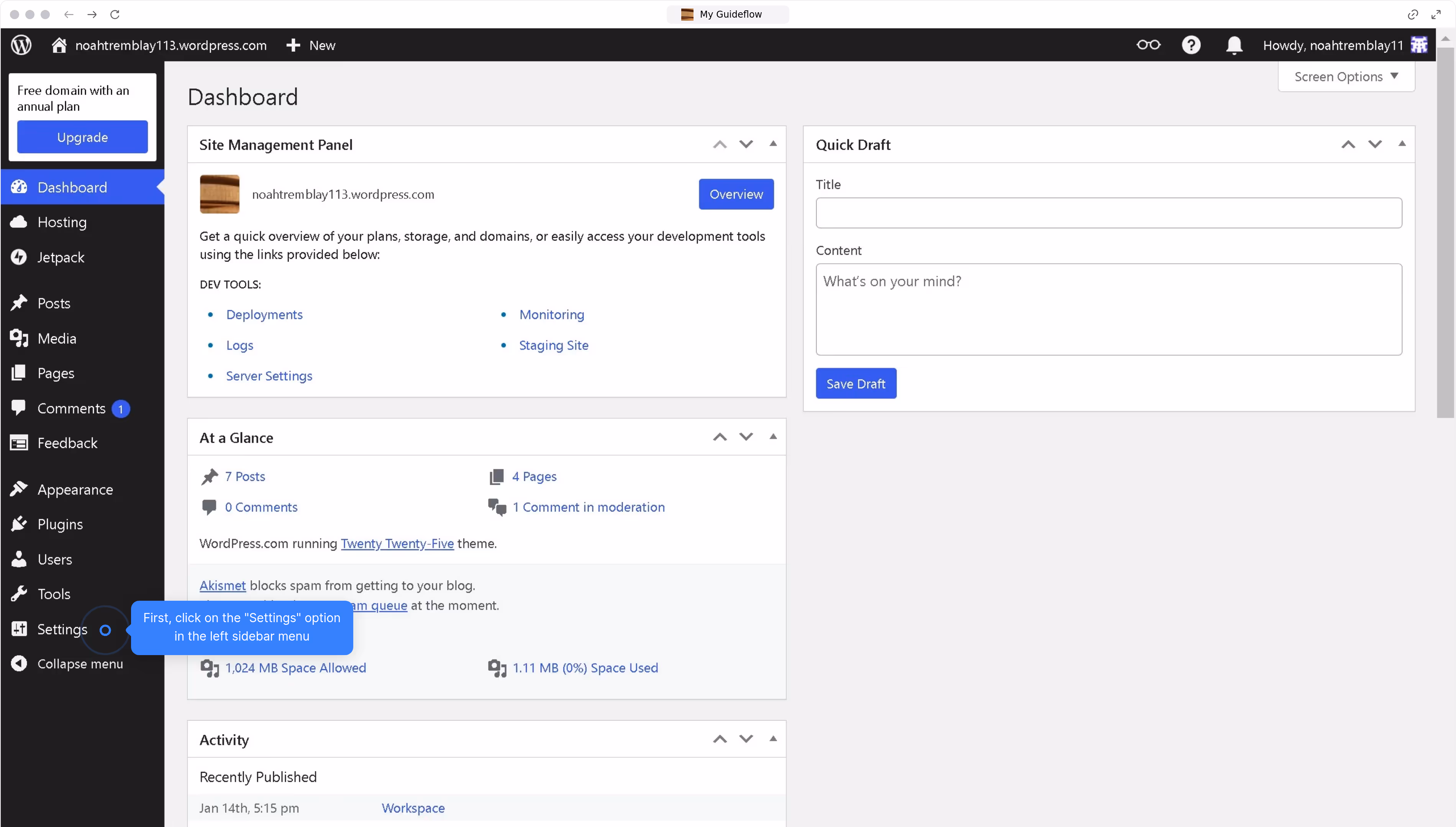 How to change WordPress site title?