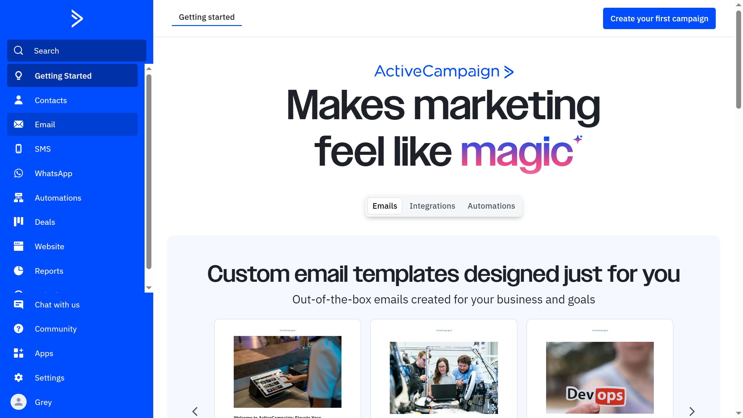 How to view a campaign details in ActiveCampaign