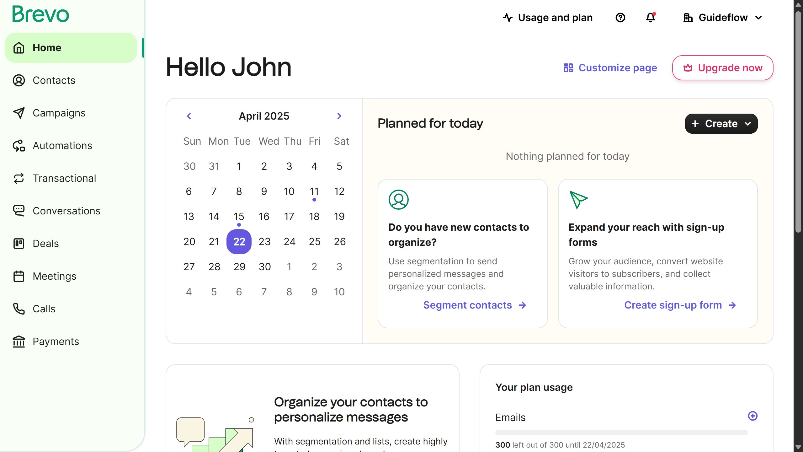 How to create a contact folder in Brevo
