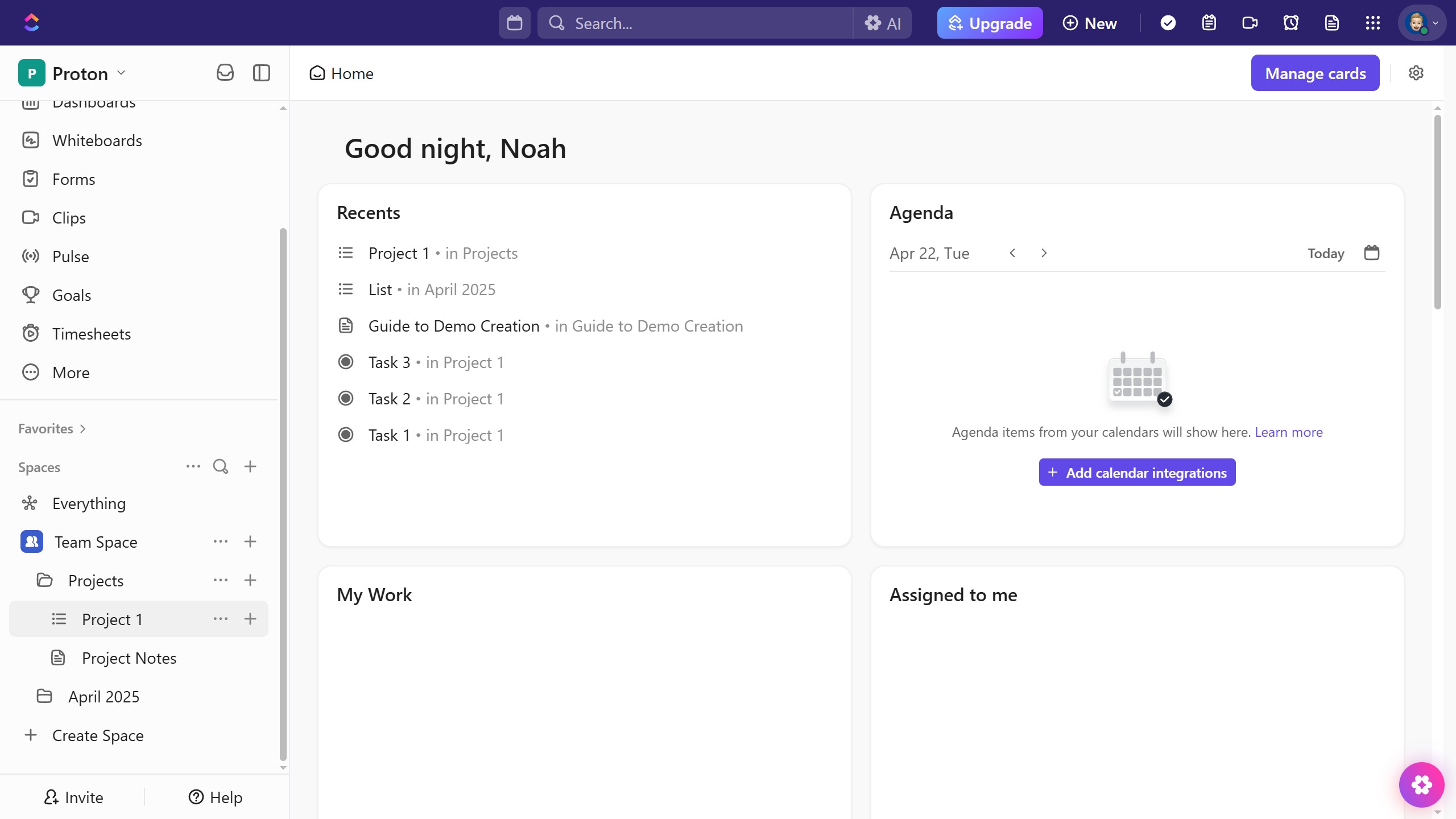 How to create a new task in Clickup