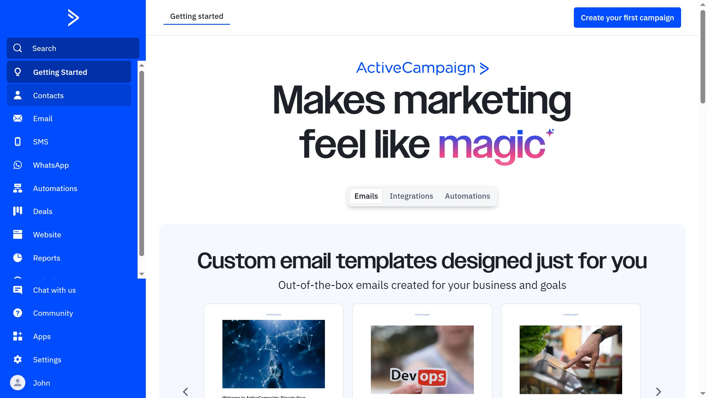 How to access your campaign archive from the Contacts page in ActiveCampaign