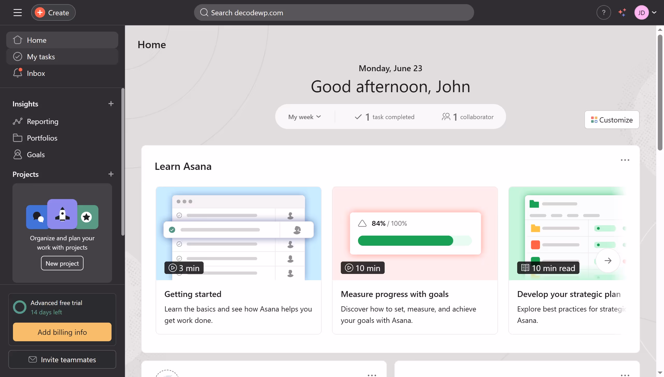 How to comment on a task in Asana