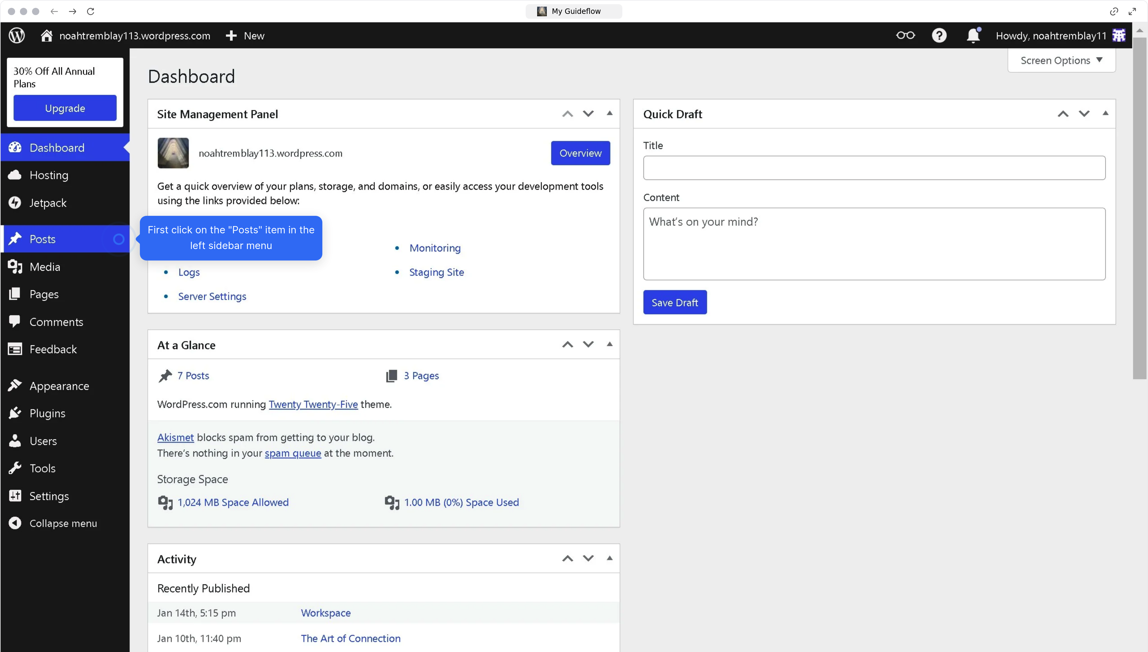 How to create a table in WordPress?
