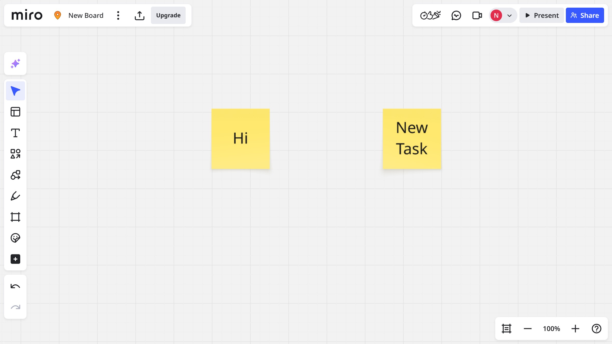 How to delete a sticky note in a Miro board